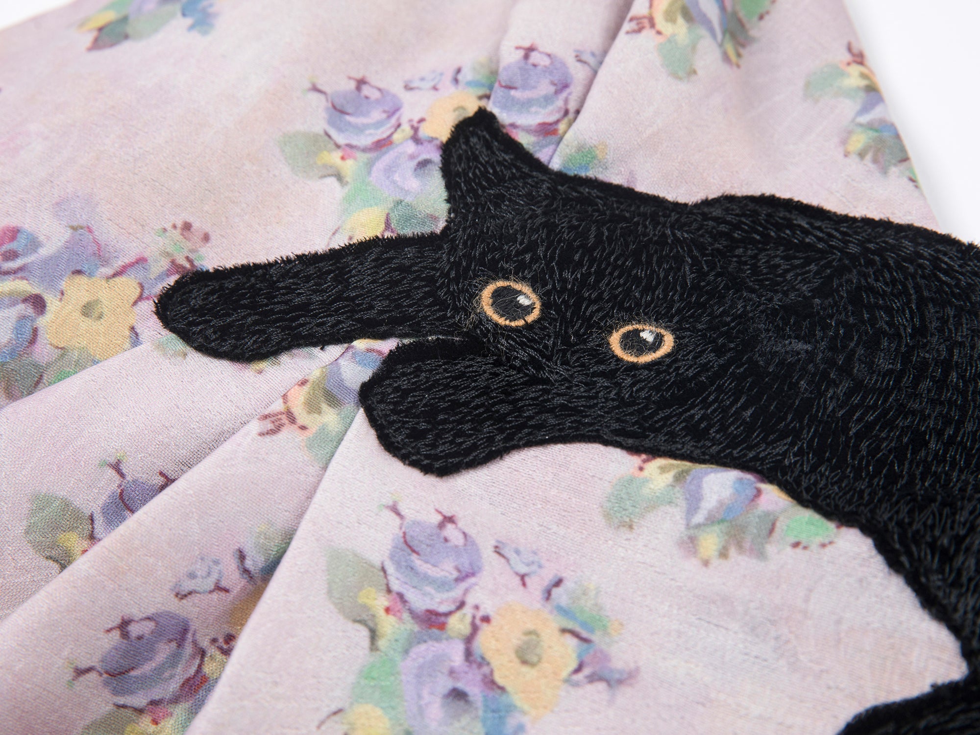 Cat scratch bedspread embroidery bubble slip dress