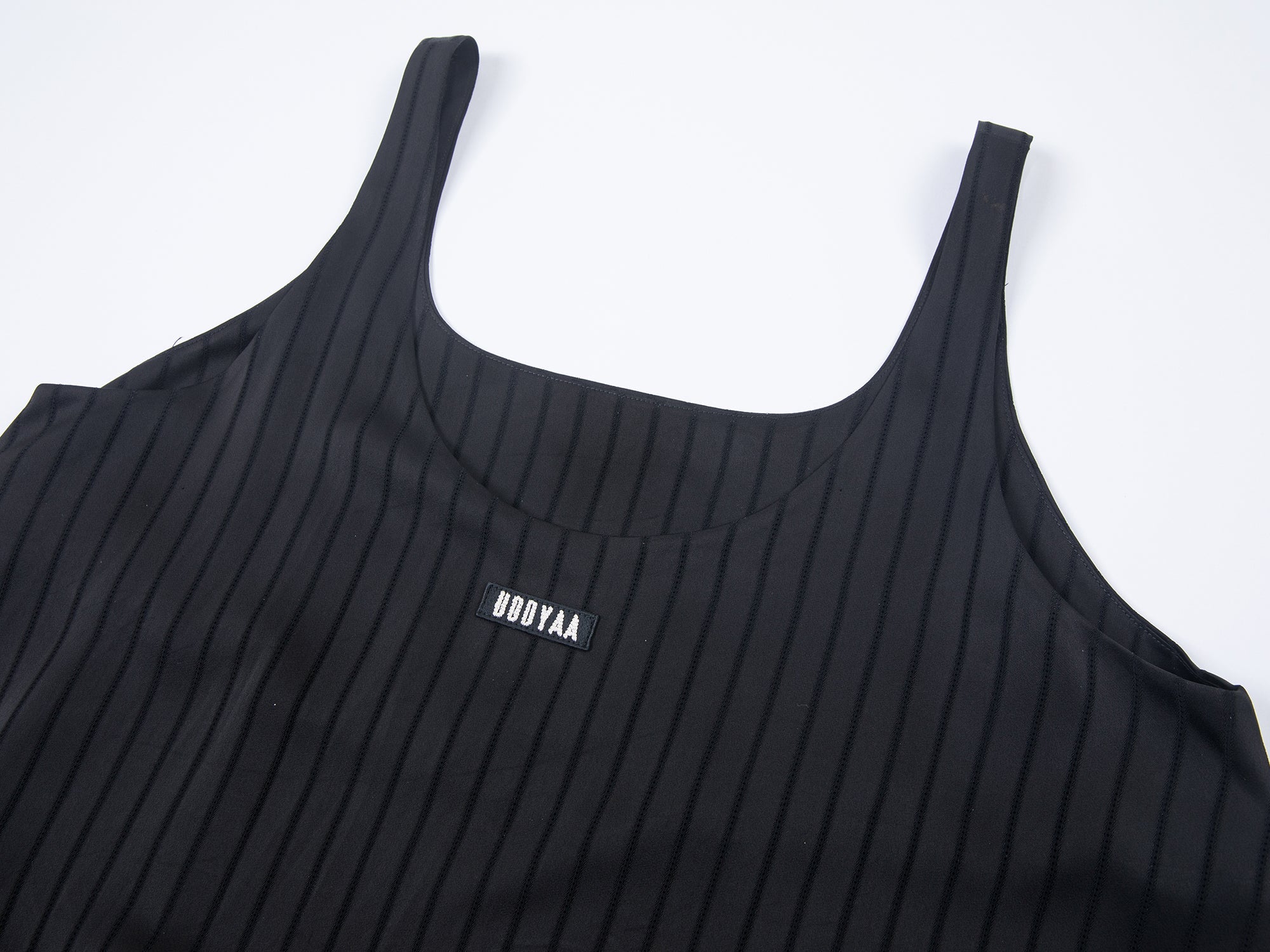 Satin bubble-hem dress