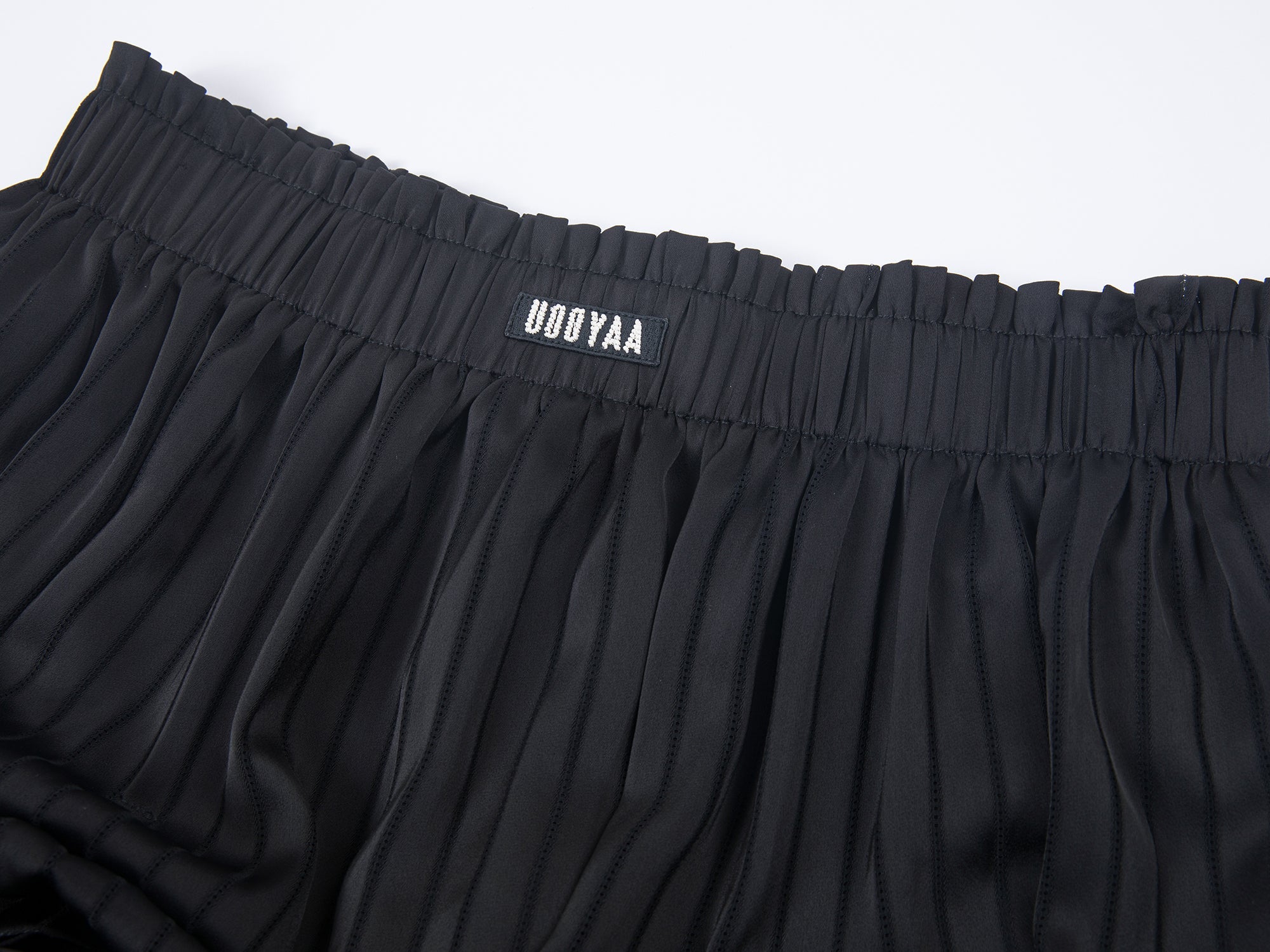 Satin bubble-hem skort