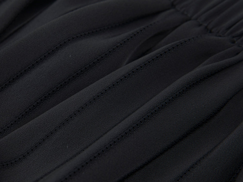 Satin bubble-hem skort