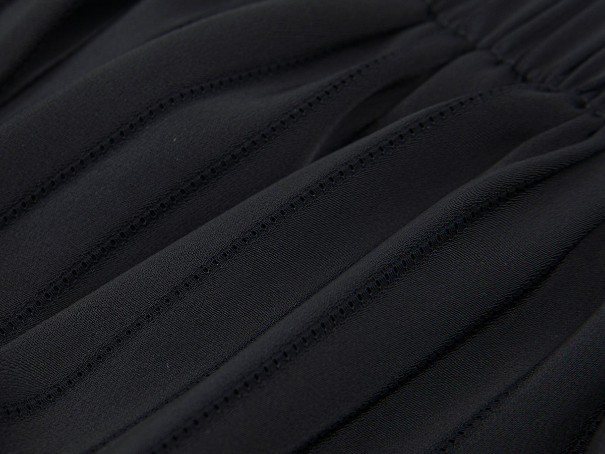 Satin bubble-hem skort