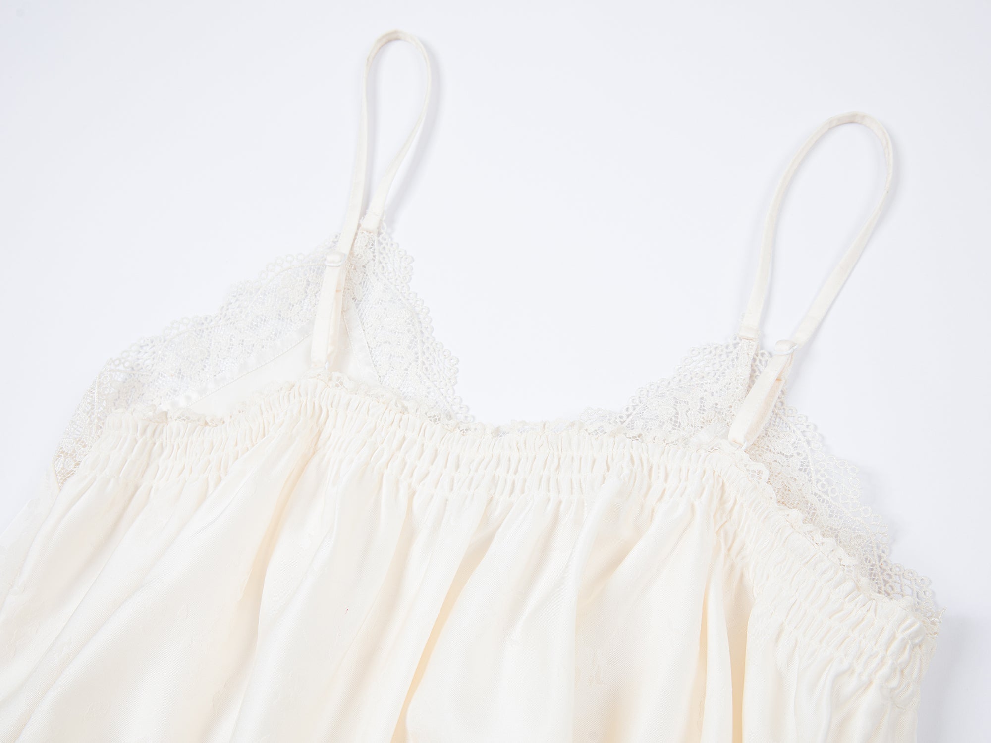 Tiered lace jacquard camisole