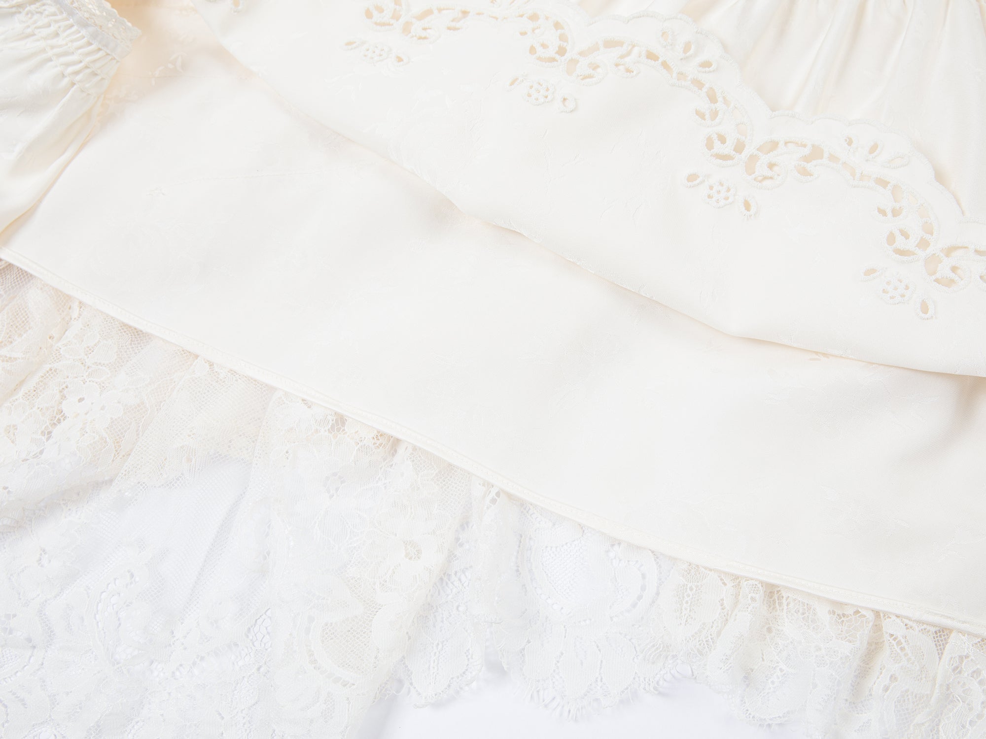 Tiered lace jacquard camisole