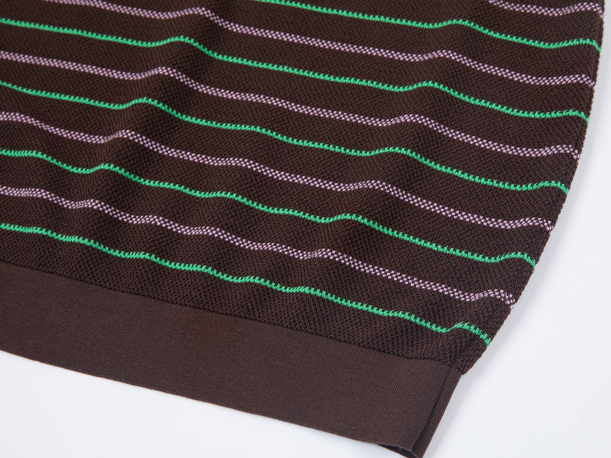 Striped knit polo vest