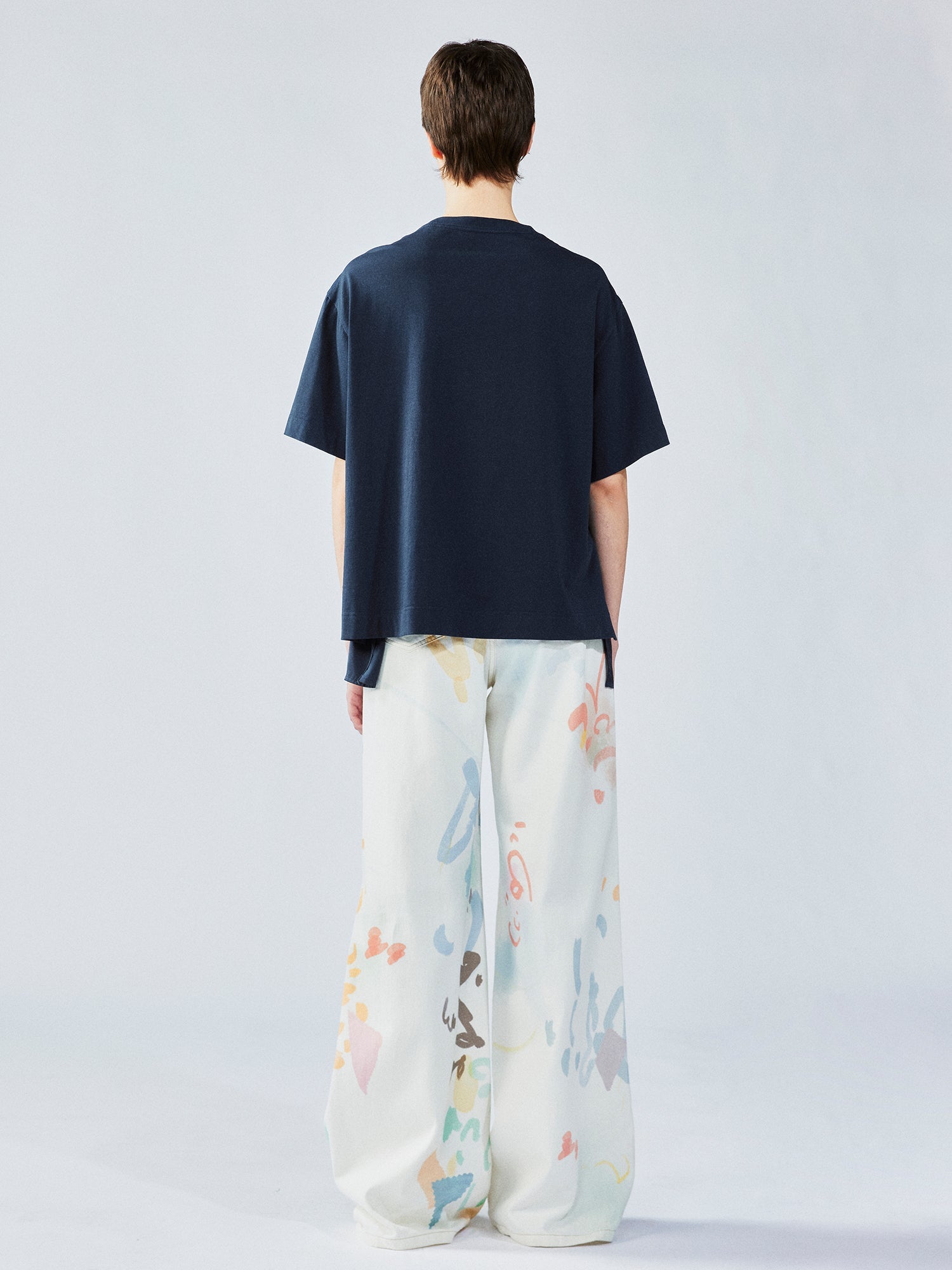 Lace satin ruched pullover