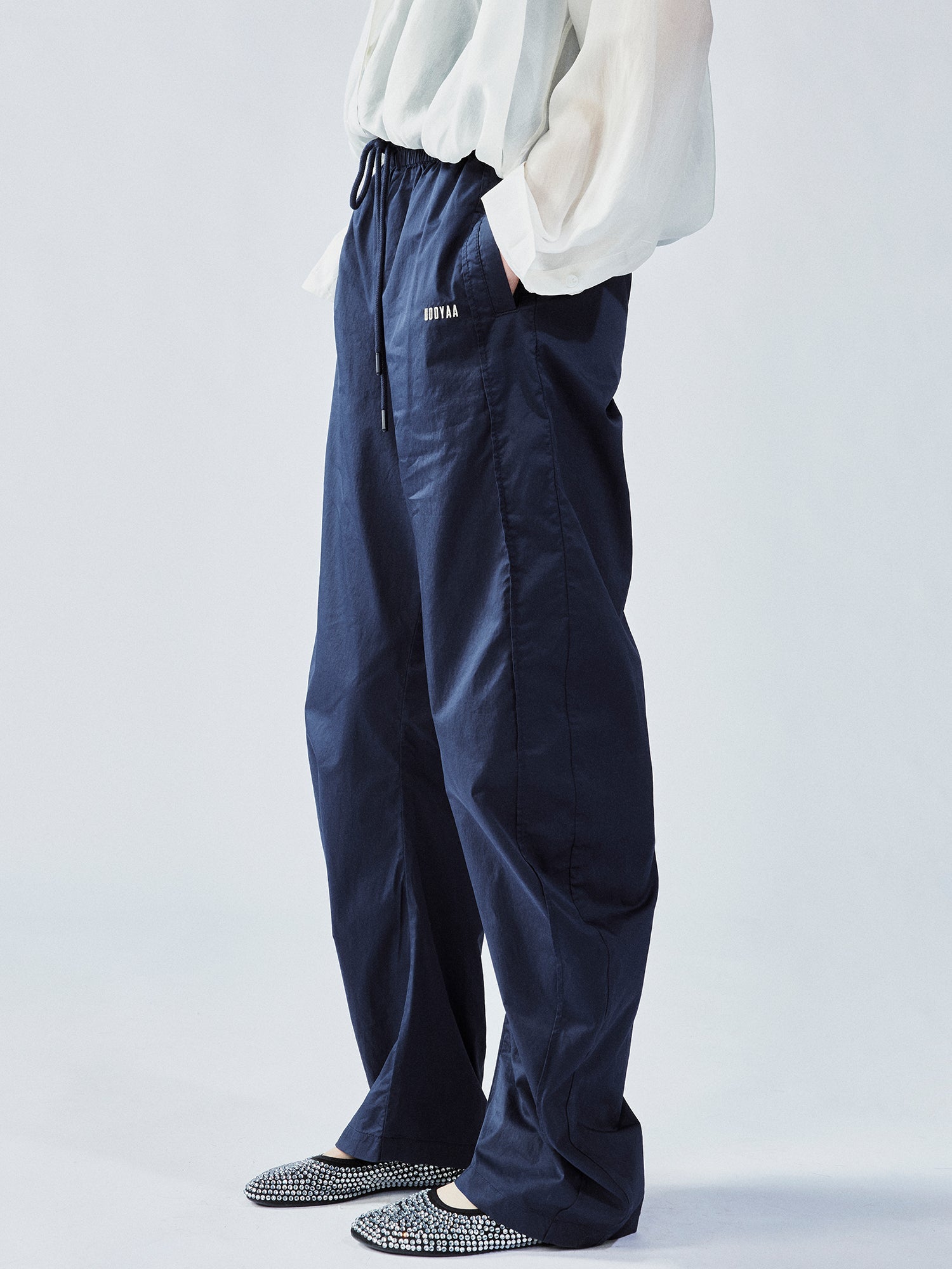 Retro blade cut barrel leg pants