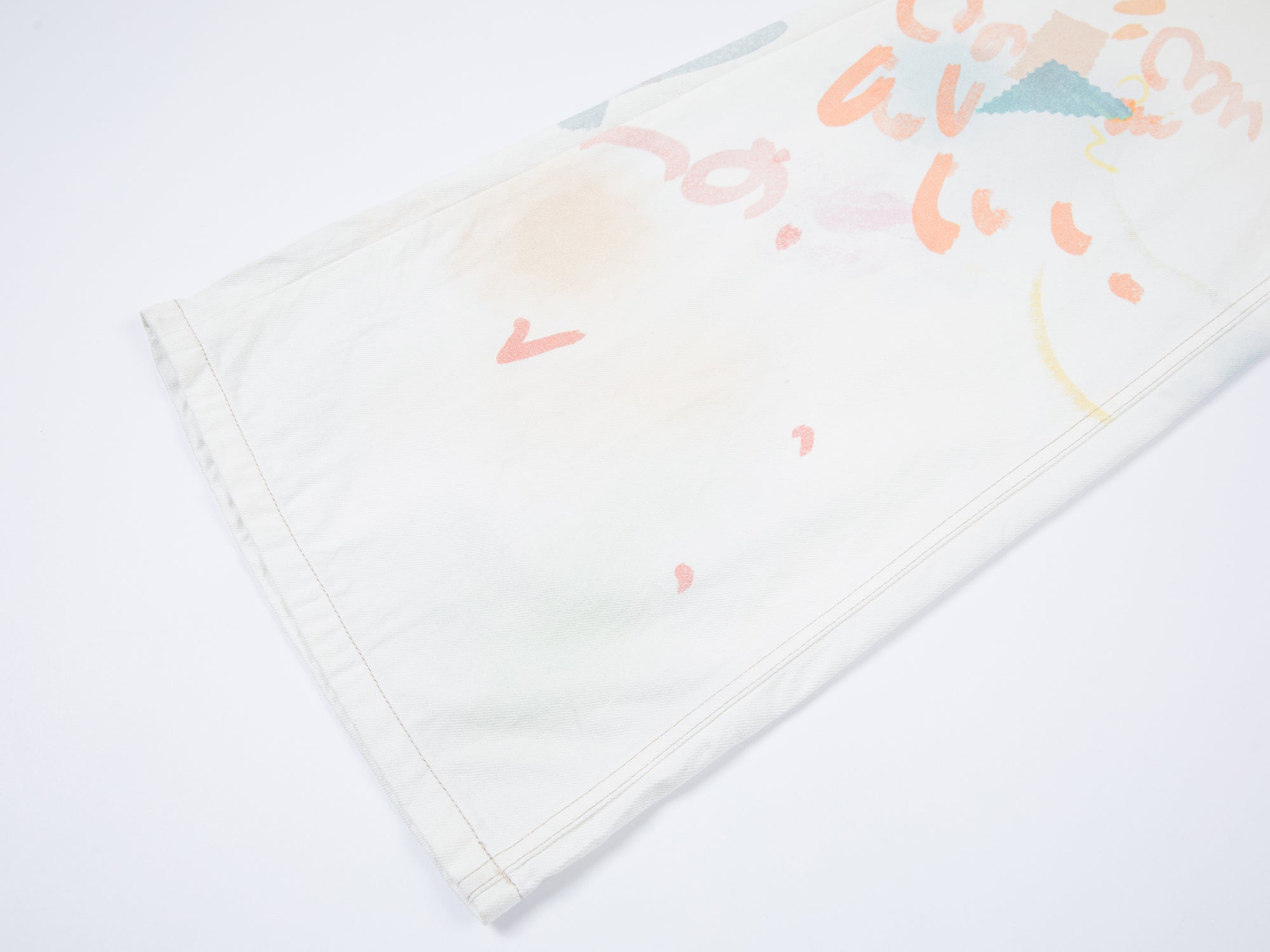 Graffiti straight-leg jeans