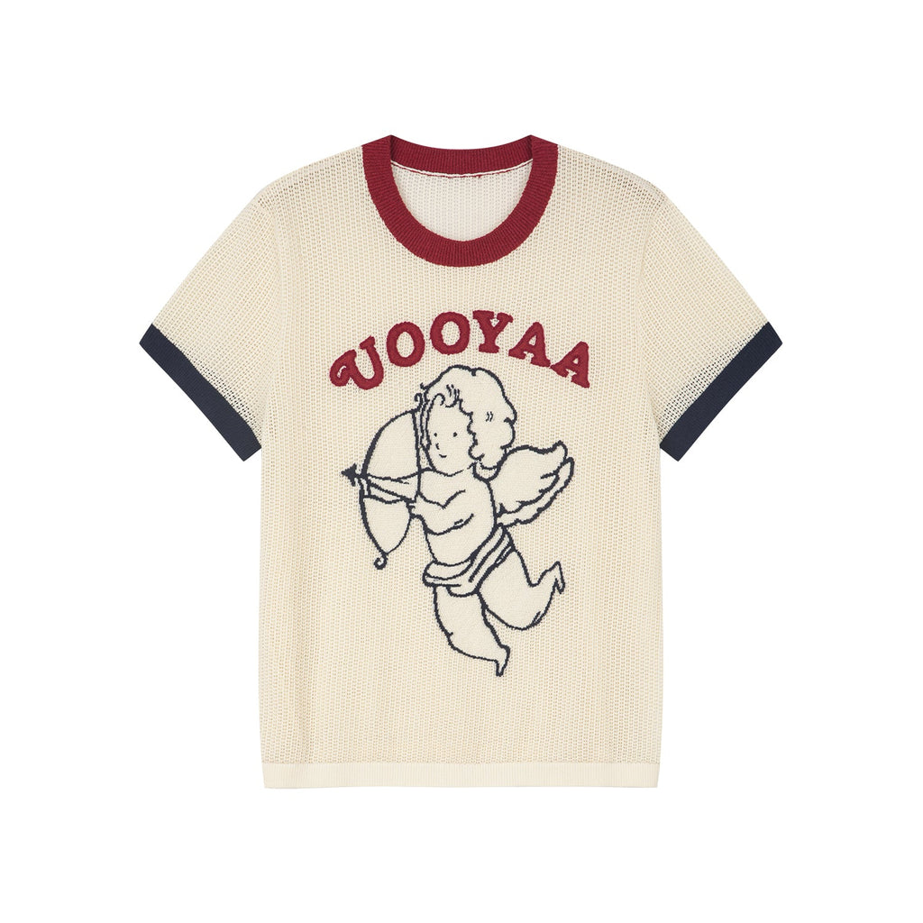 ラブエンジェルオープンニットセーターTシャツ