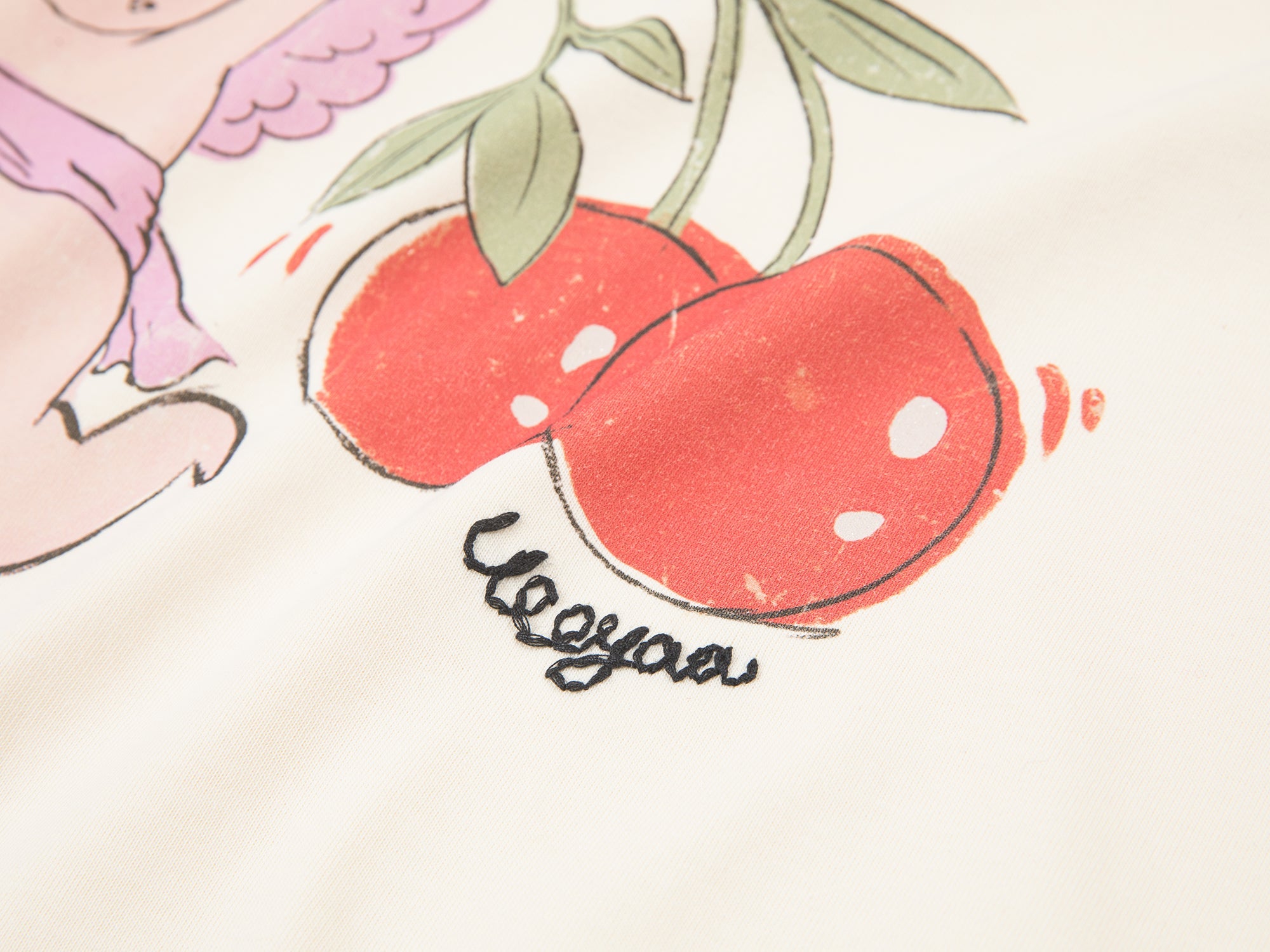 Cherry angel print raglan tee