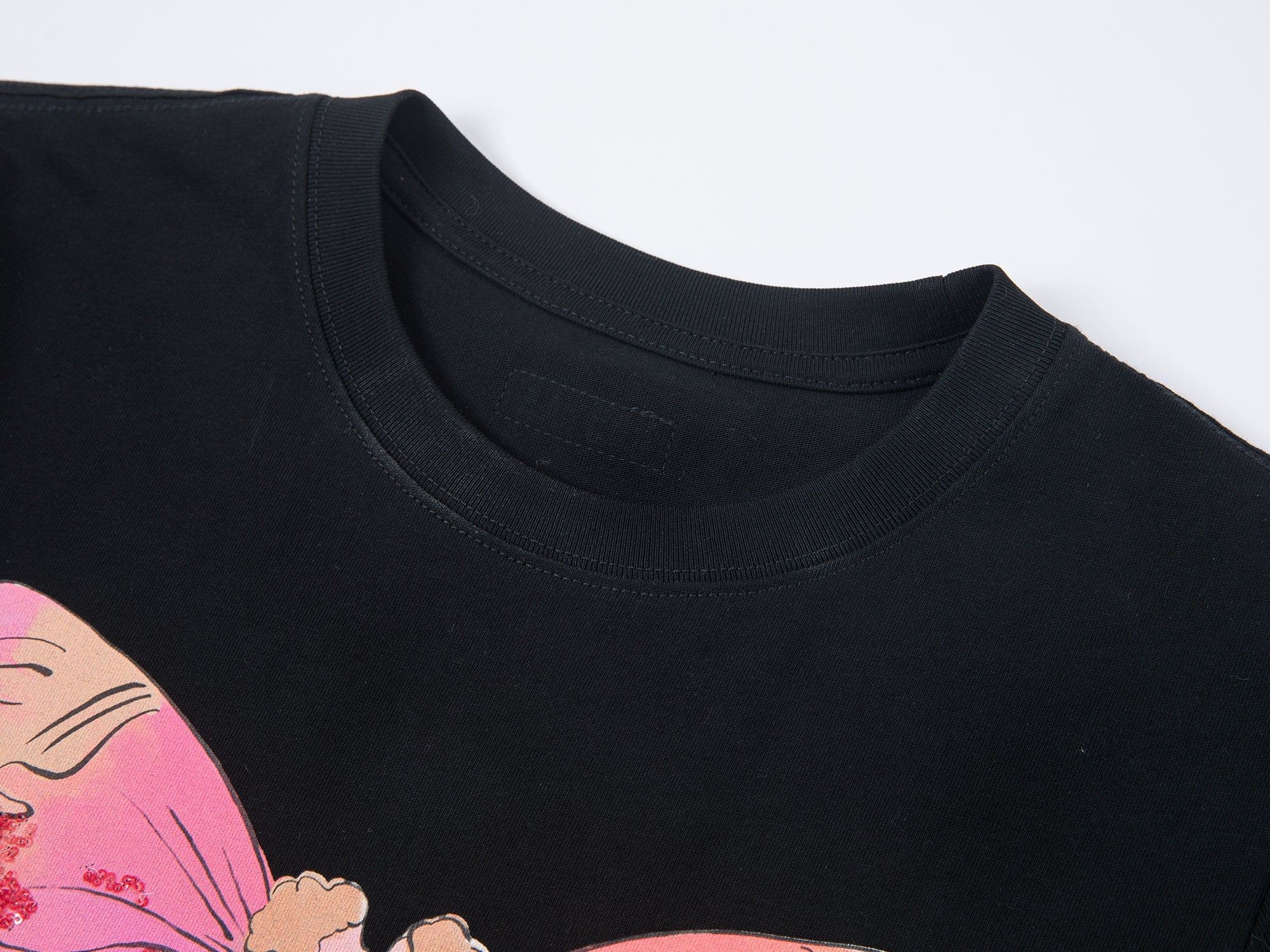 Little angel print bow tee