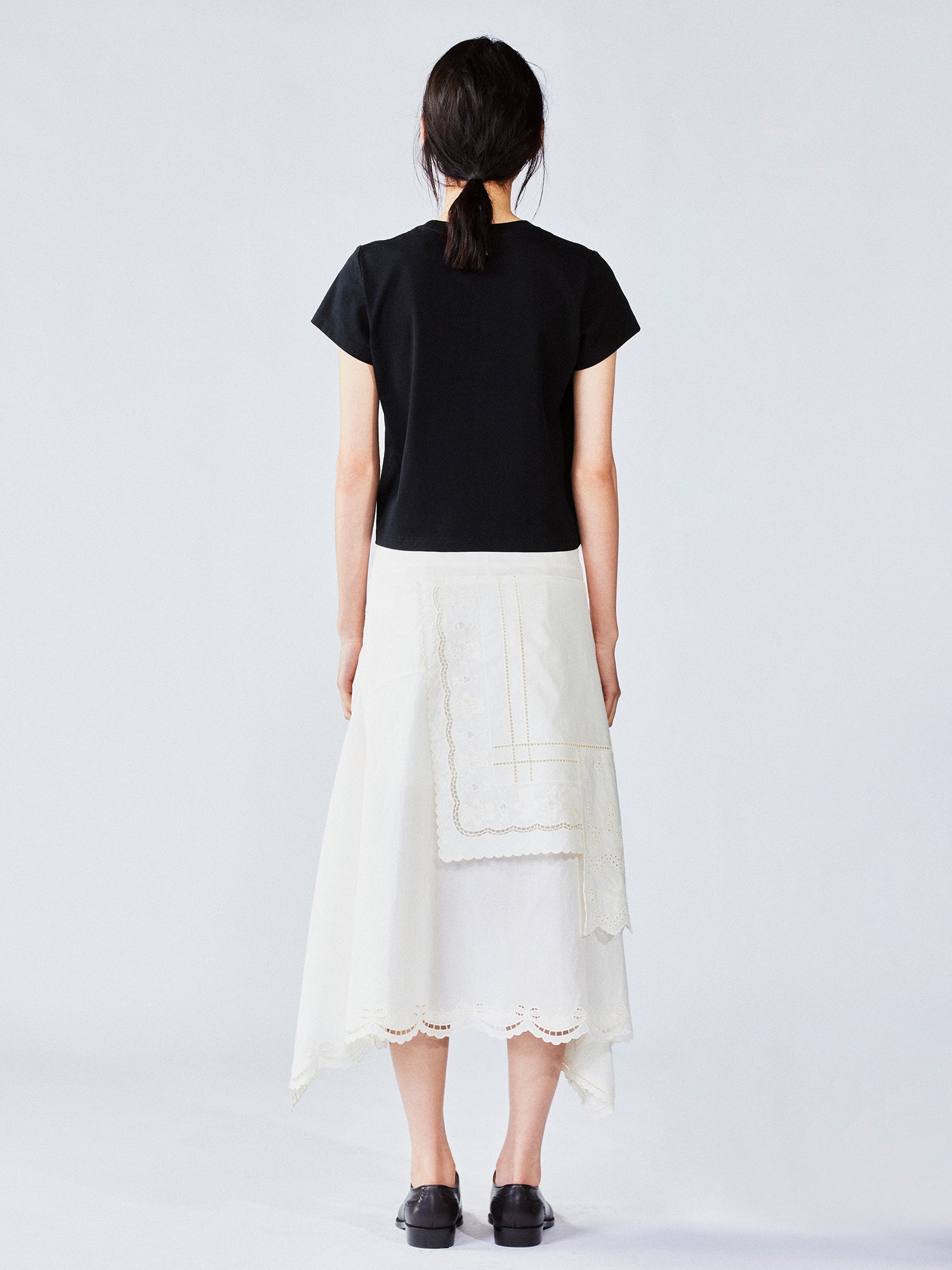 Little angel print bow tee