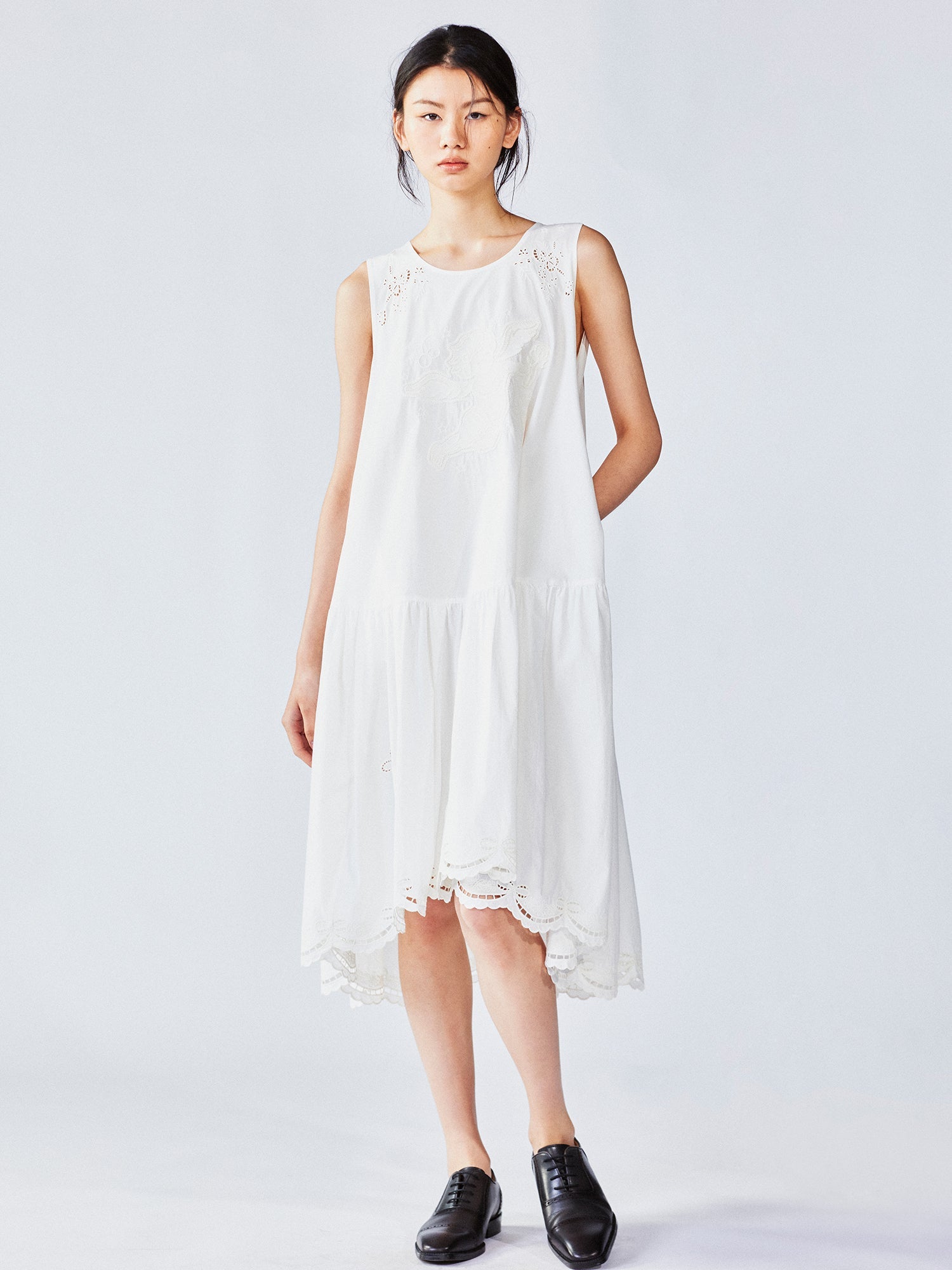Angel embroidery tank dress