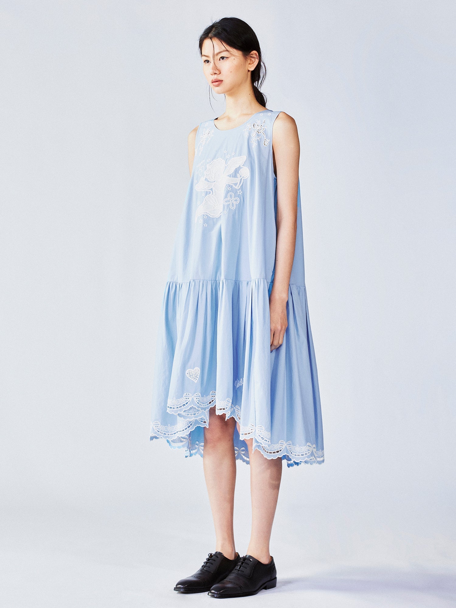 Angel embroidery tank dress
