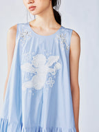 Angel embroidery tank dress