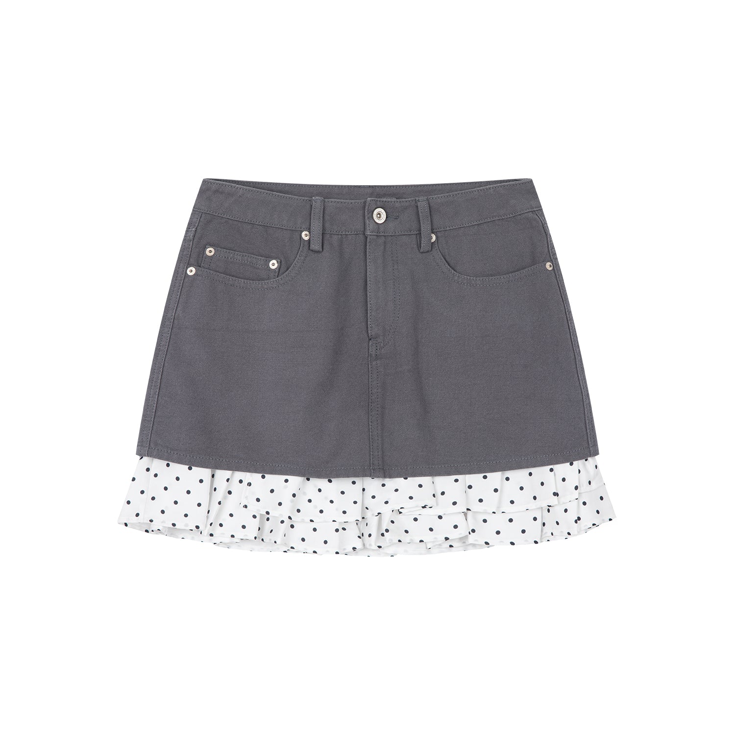 Two-in-one layered mini skirt