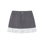 Two-in-one layered mini skirt