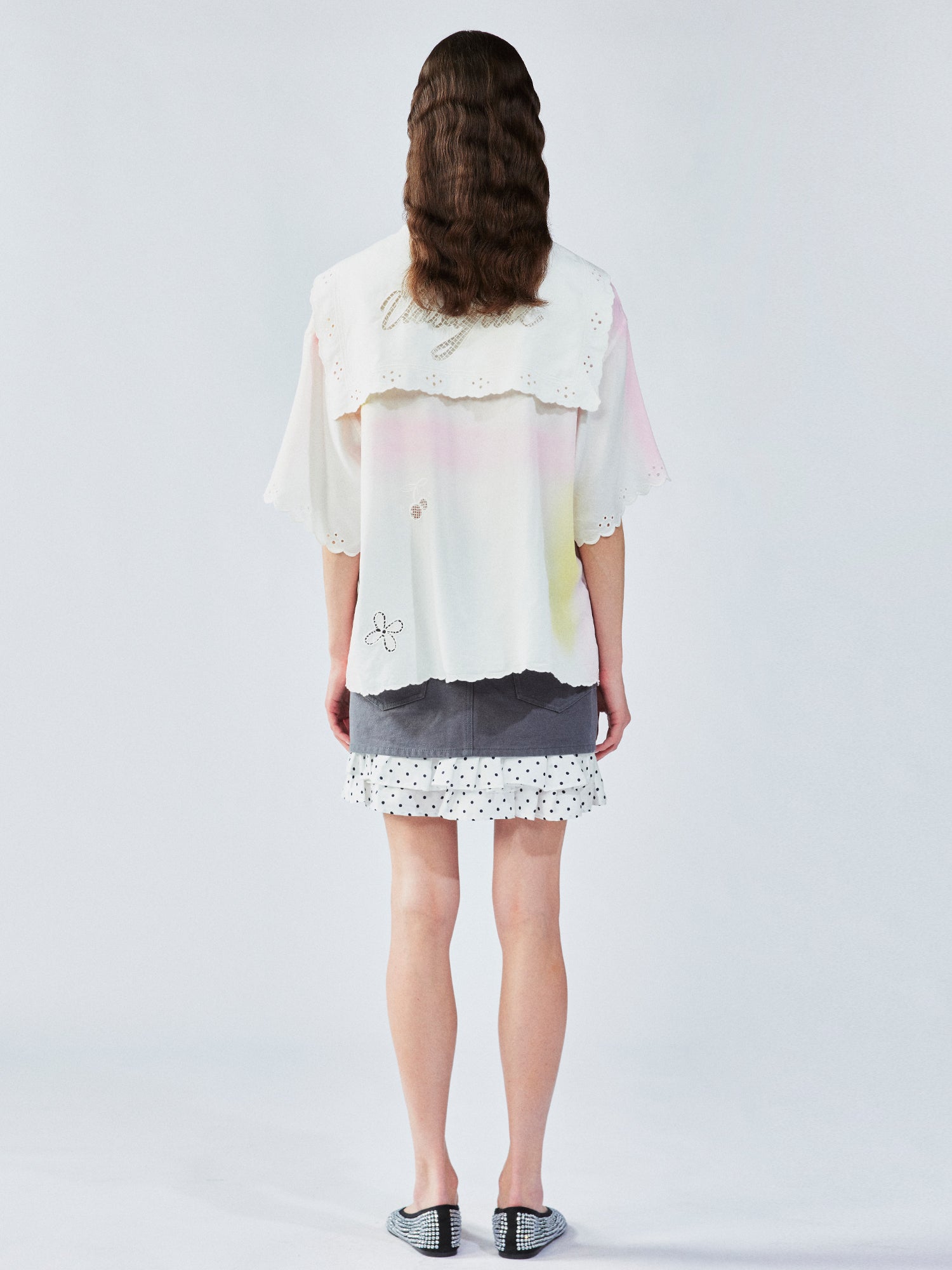 Two-in-one layered mini skirt