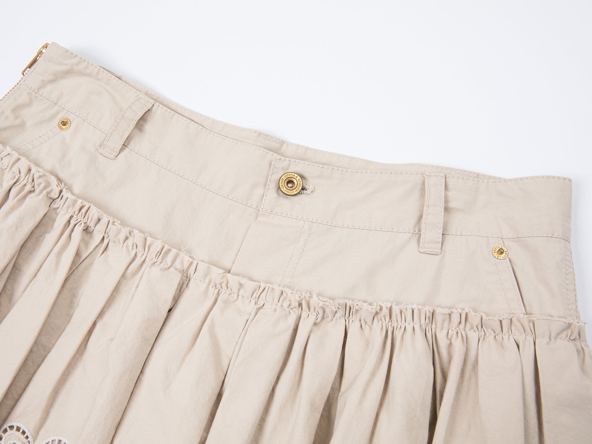 Hybrid pleated skort