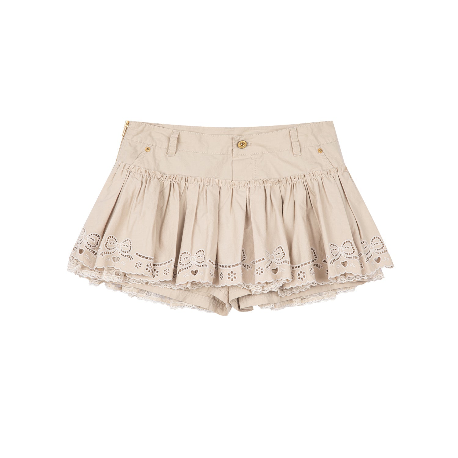 Hybrid pleated skort