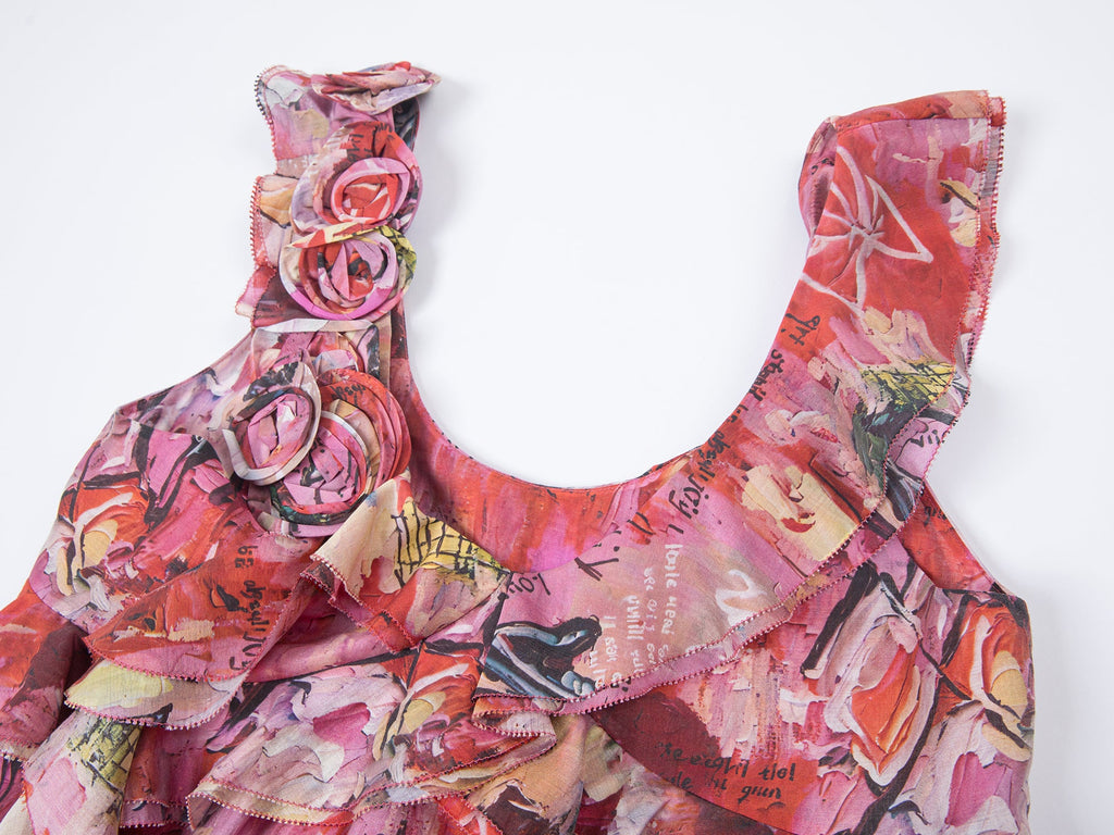 Graffiti 3D flower camisole