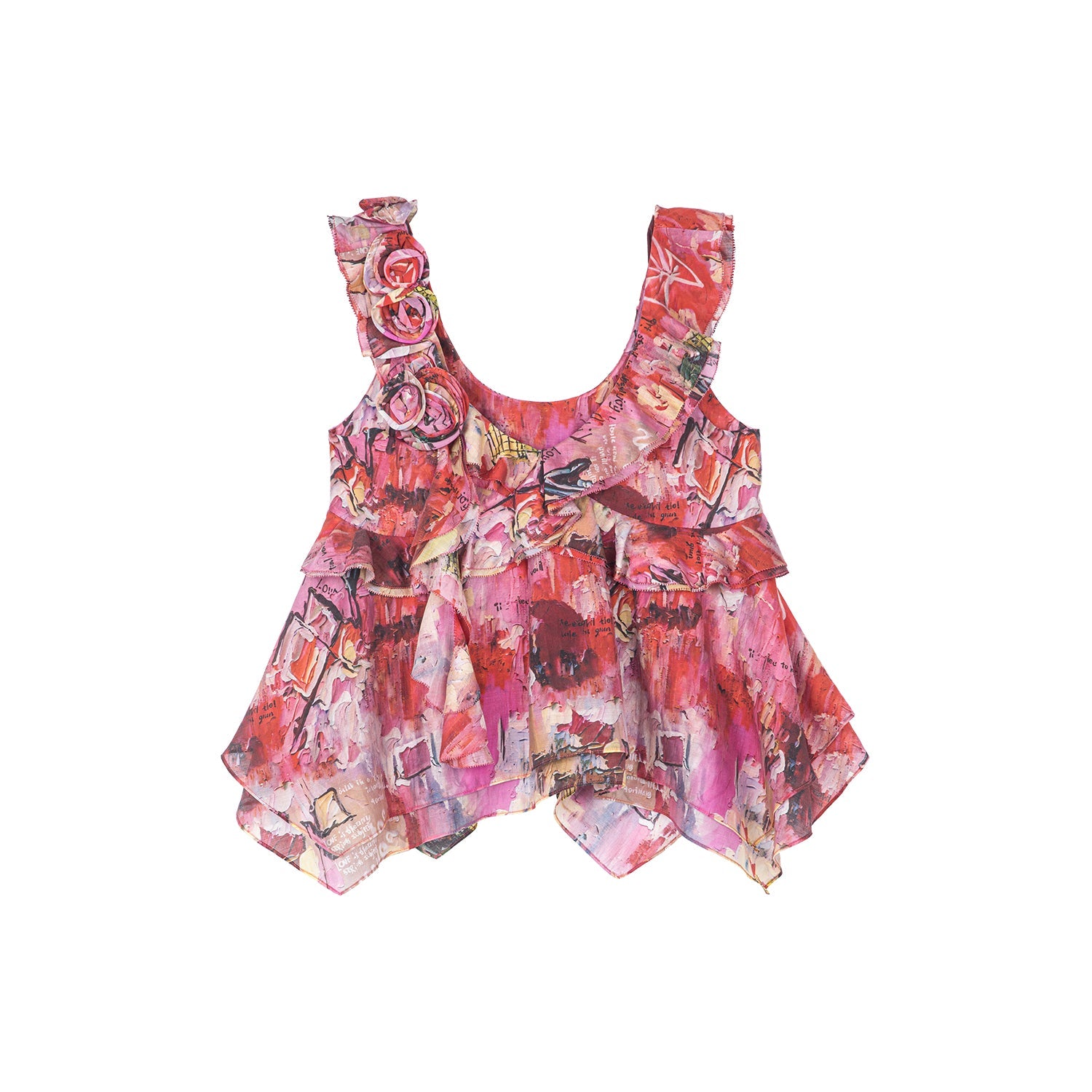 Graffiti 3D flower camisole