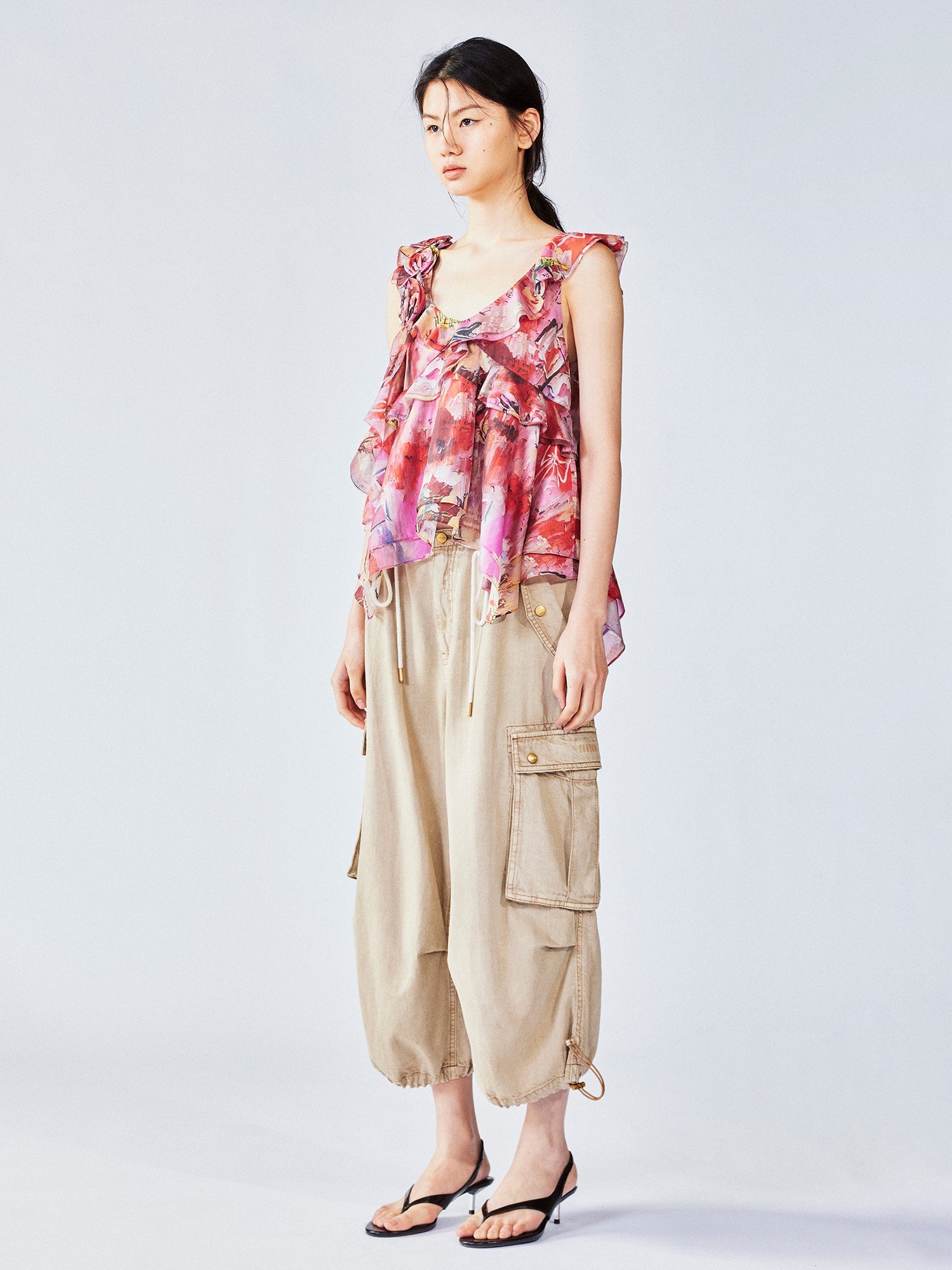 Graffiti 3D flower camisole