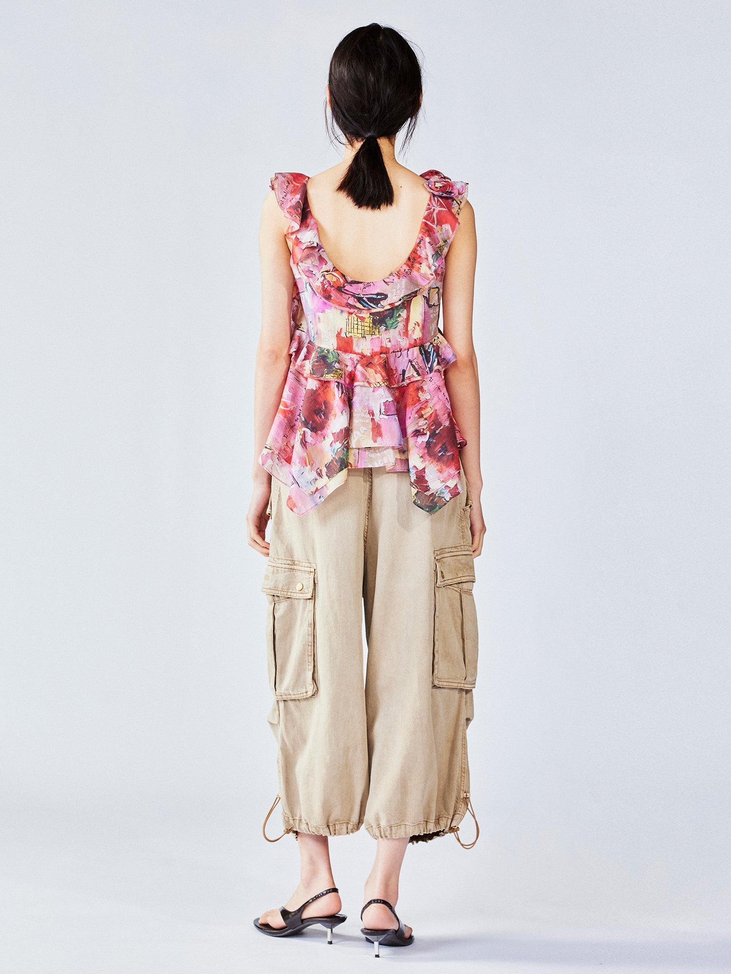 Graffiti 3D flower camisole