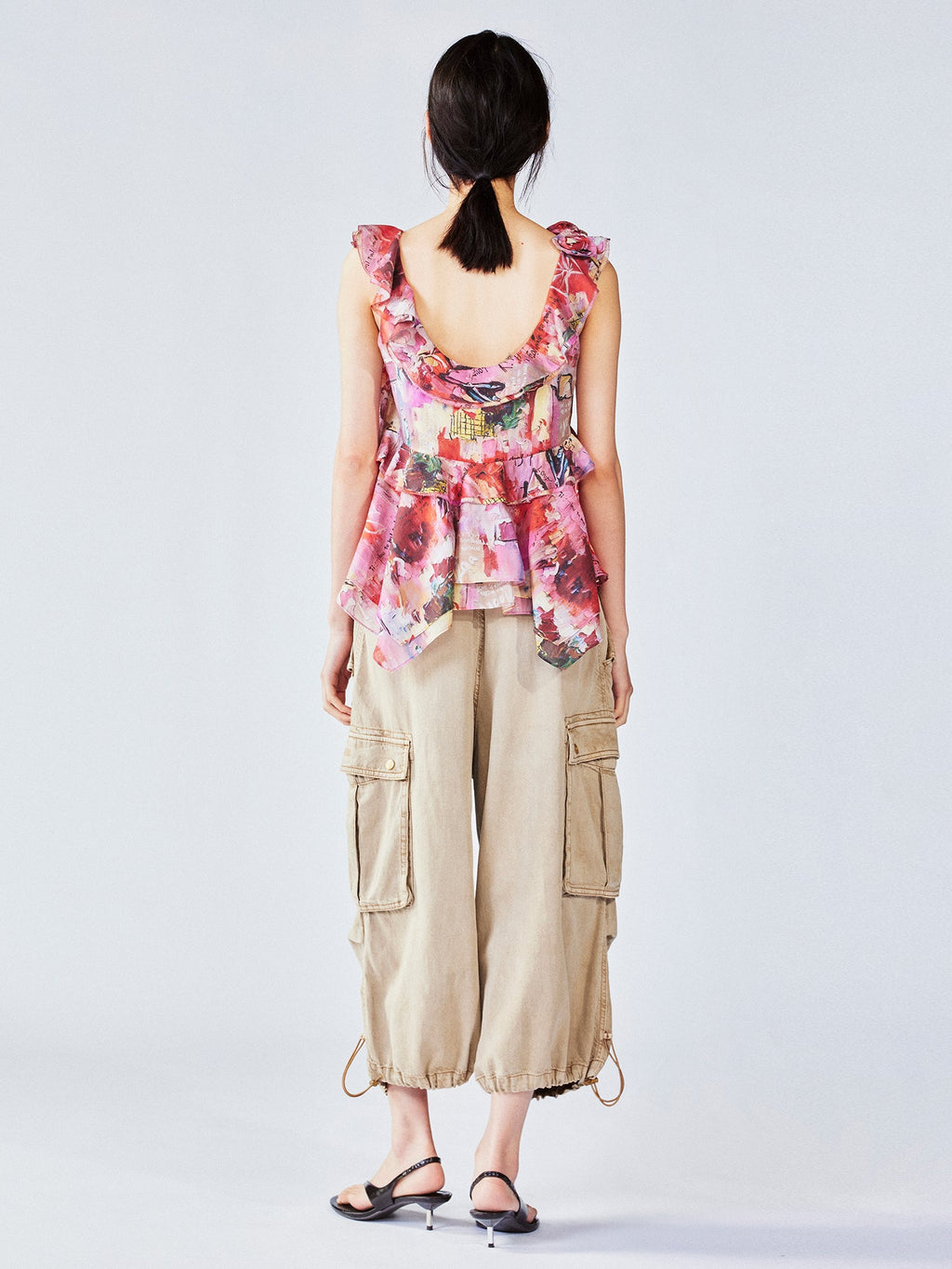 Graffiti 3D flower camisole