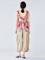Graffiti 3D flower camisole