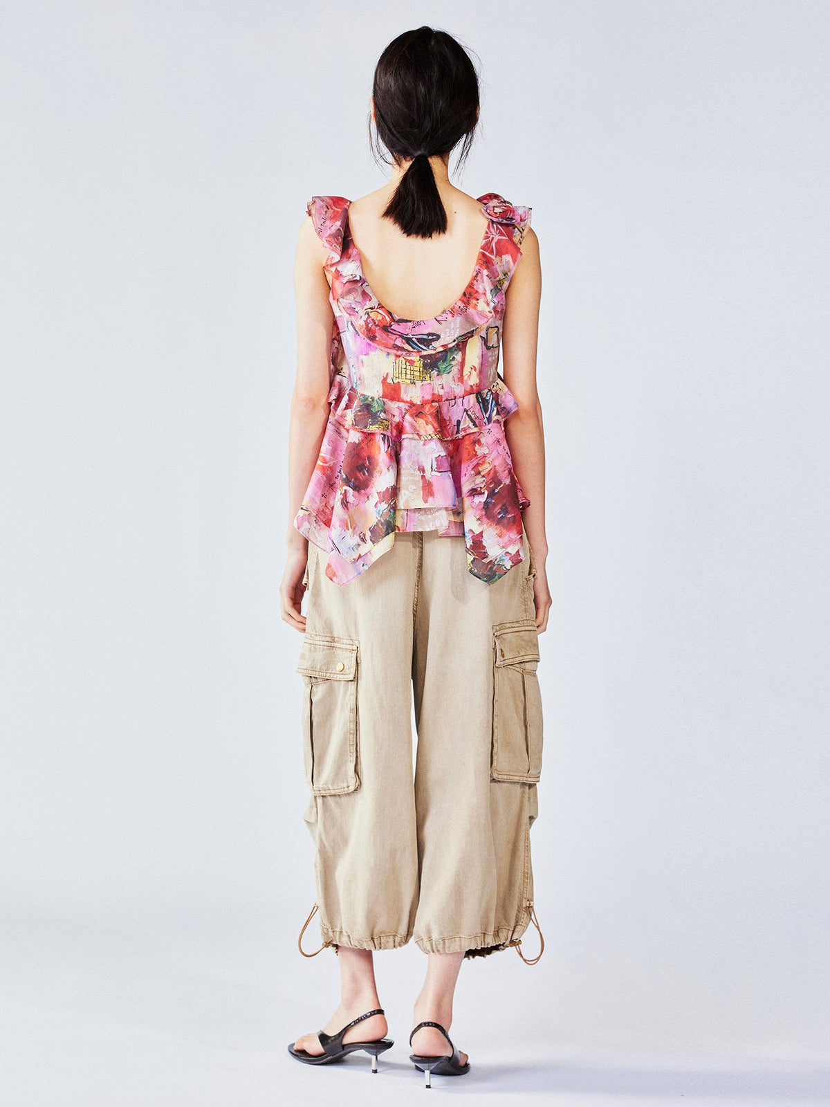 Graffiti 3D flower camisole