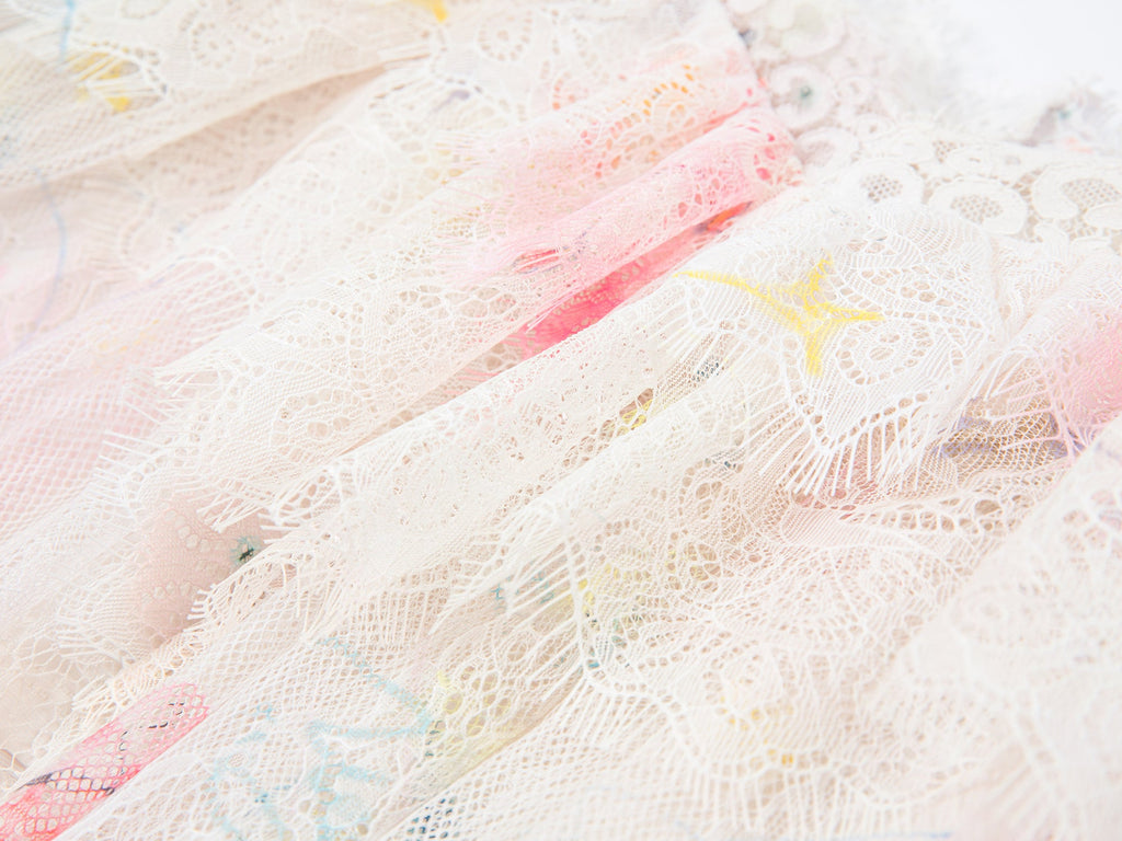 Dreamy graffiti lace camisole