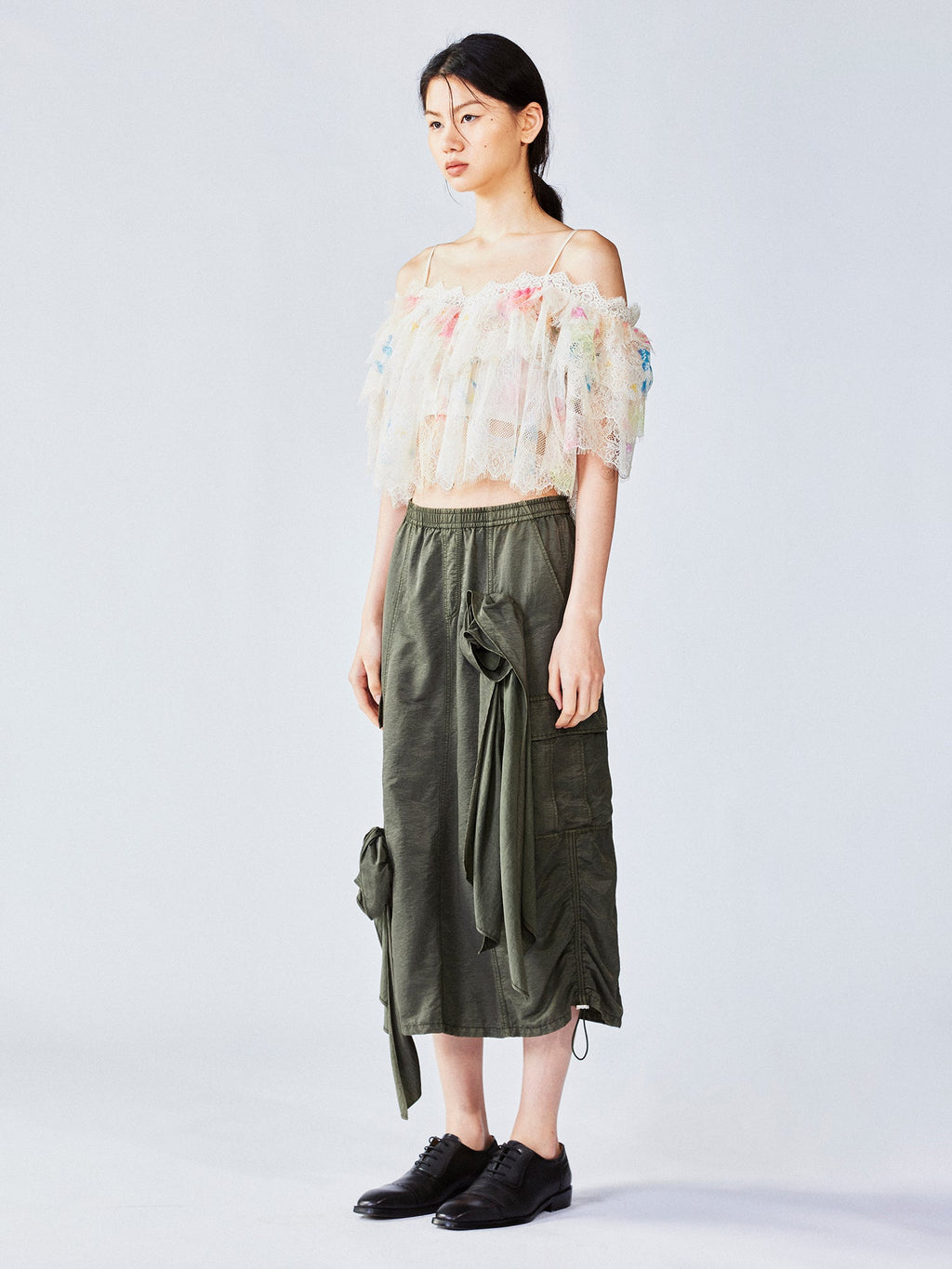 Dreamy graffiti lace camisole