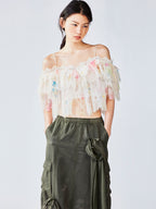 Dreamy graffiti lace camisole