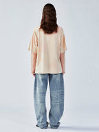 Lace layered dandelion print tee