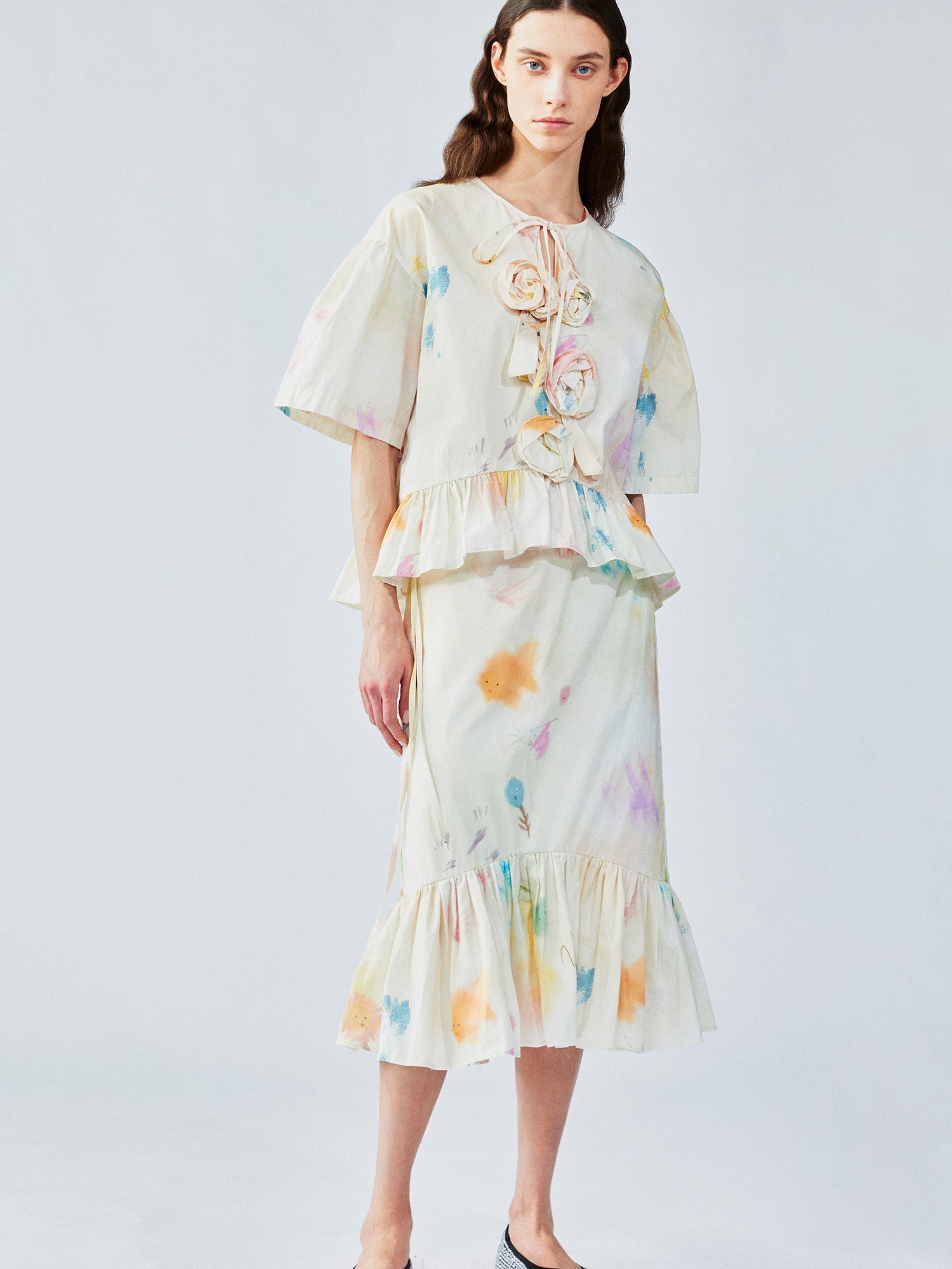 Hand-drawn dreamy doll blouse