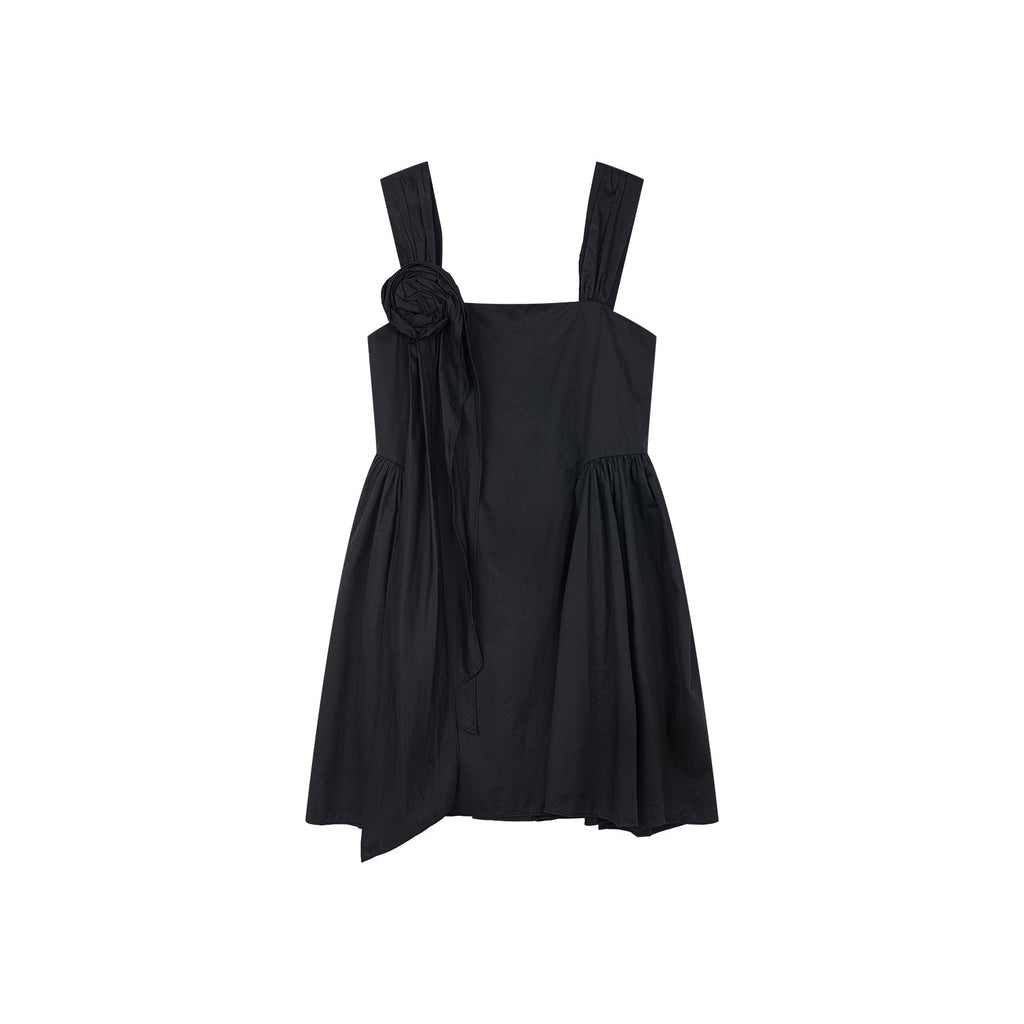 3D flower camisole dress with side pocket