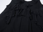 Asymmetric 3D flower camisole dress