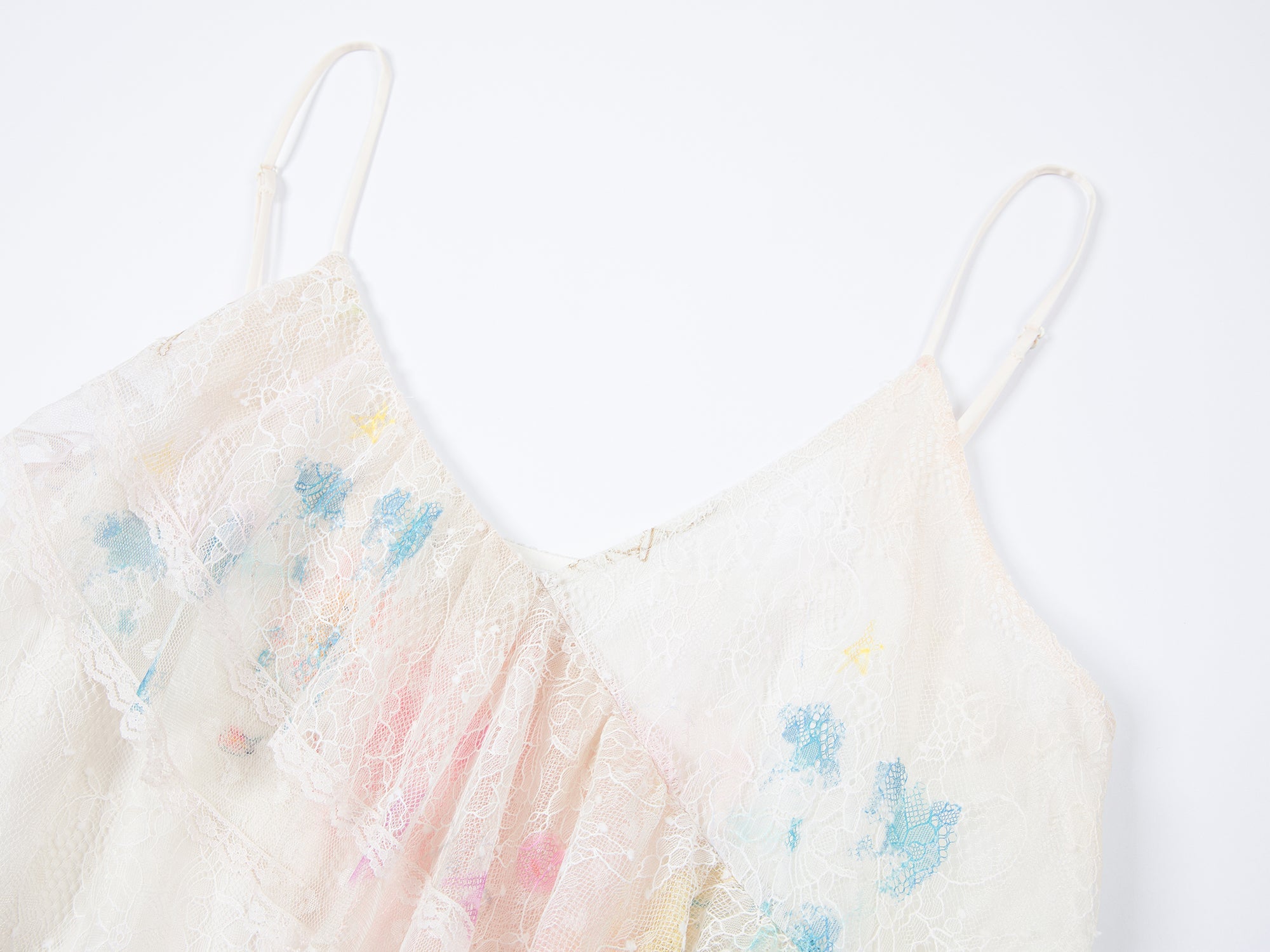 Dream graffiti lace tiered dress