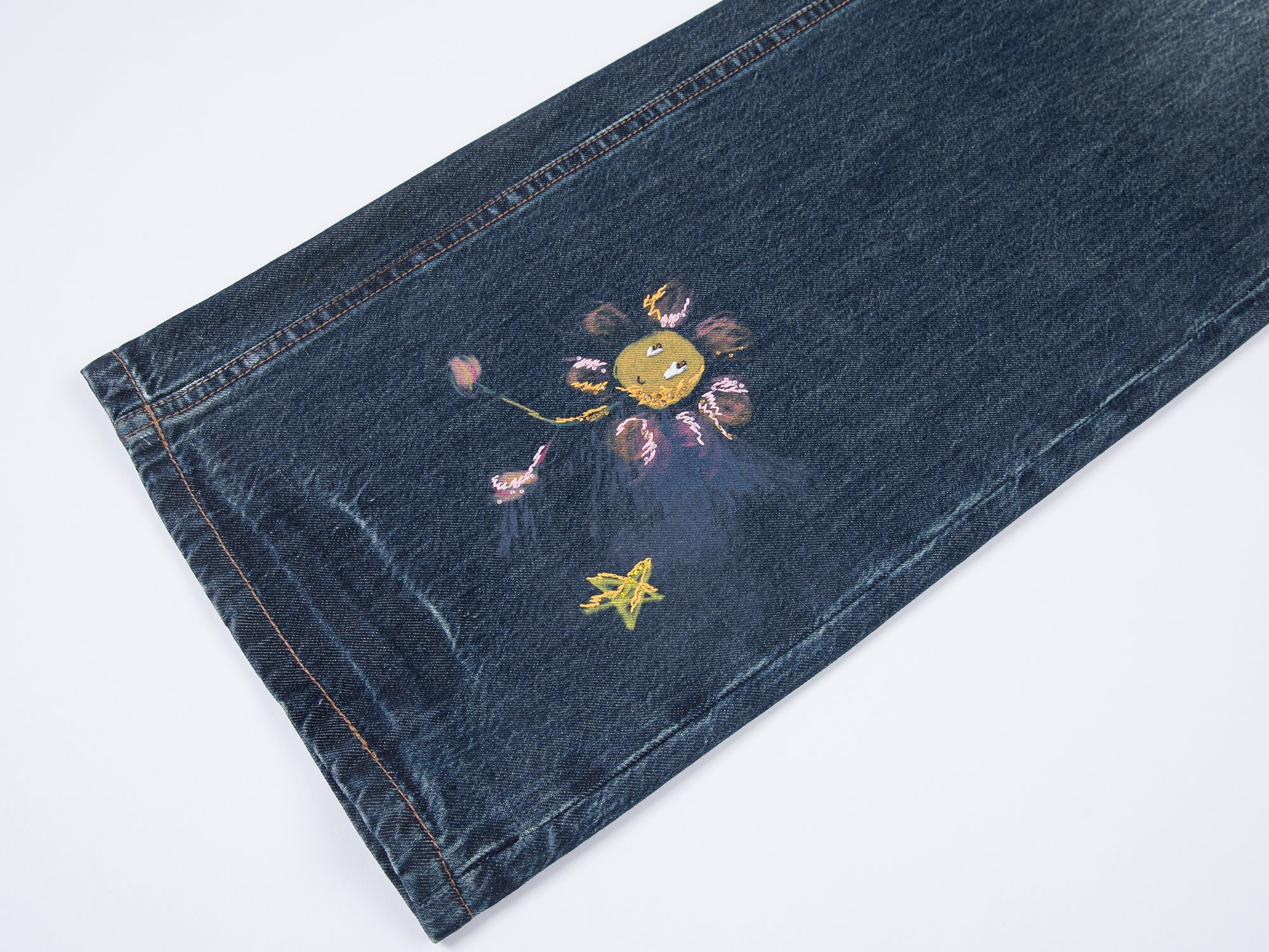 Hand-drawn dreamy jeans