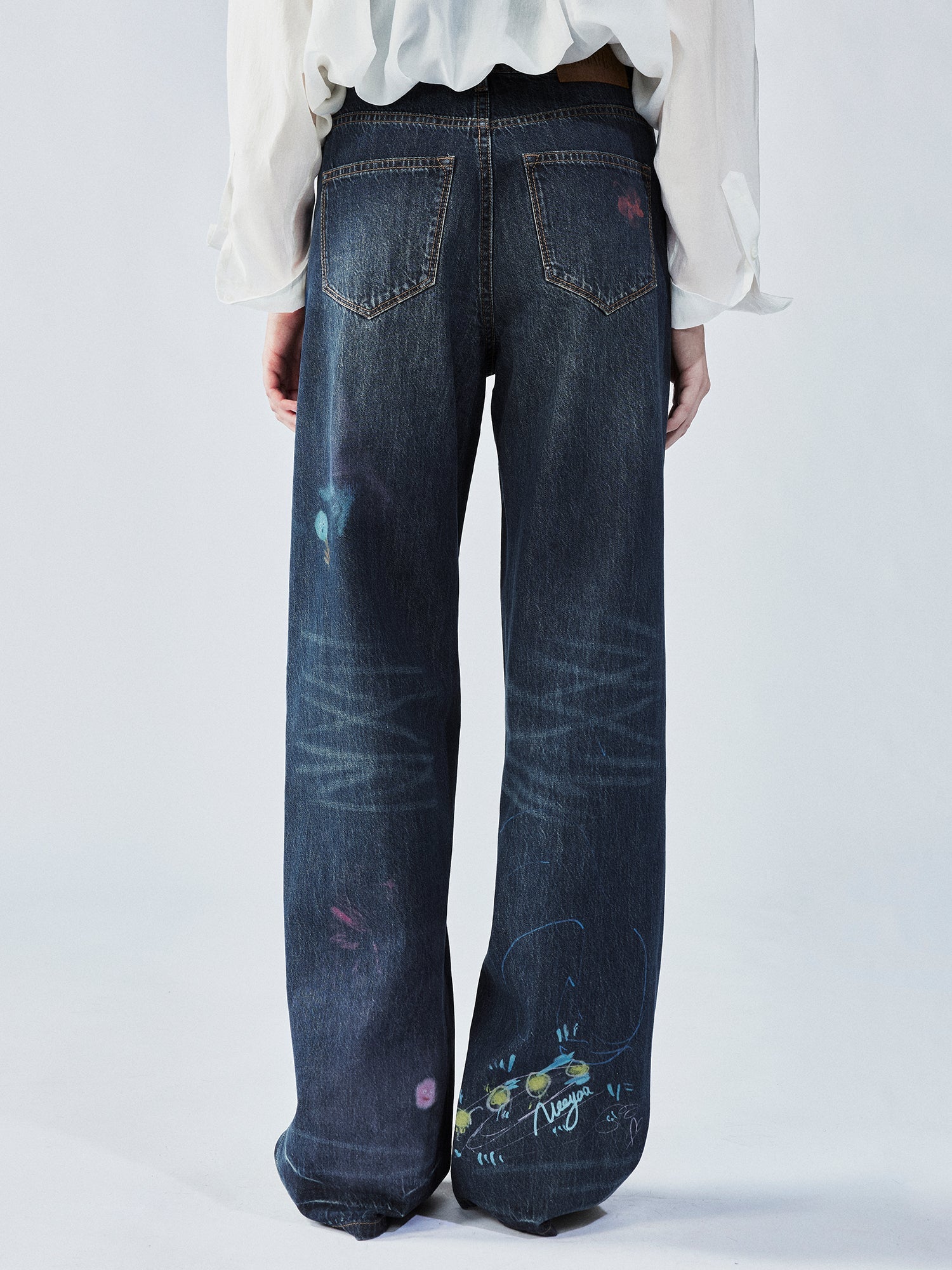 Hand-drawn dreamy jeans