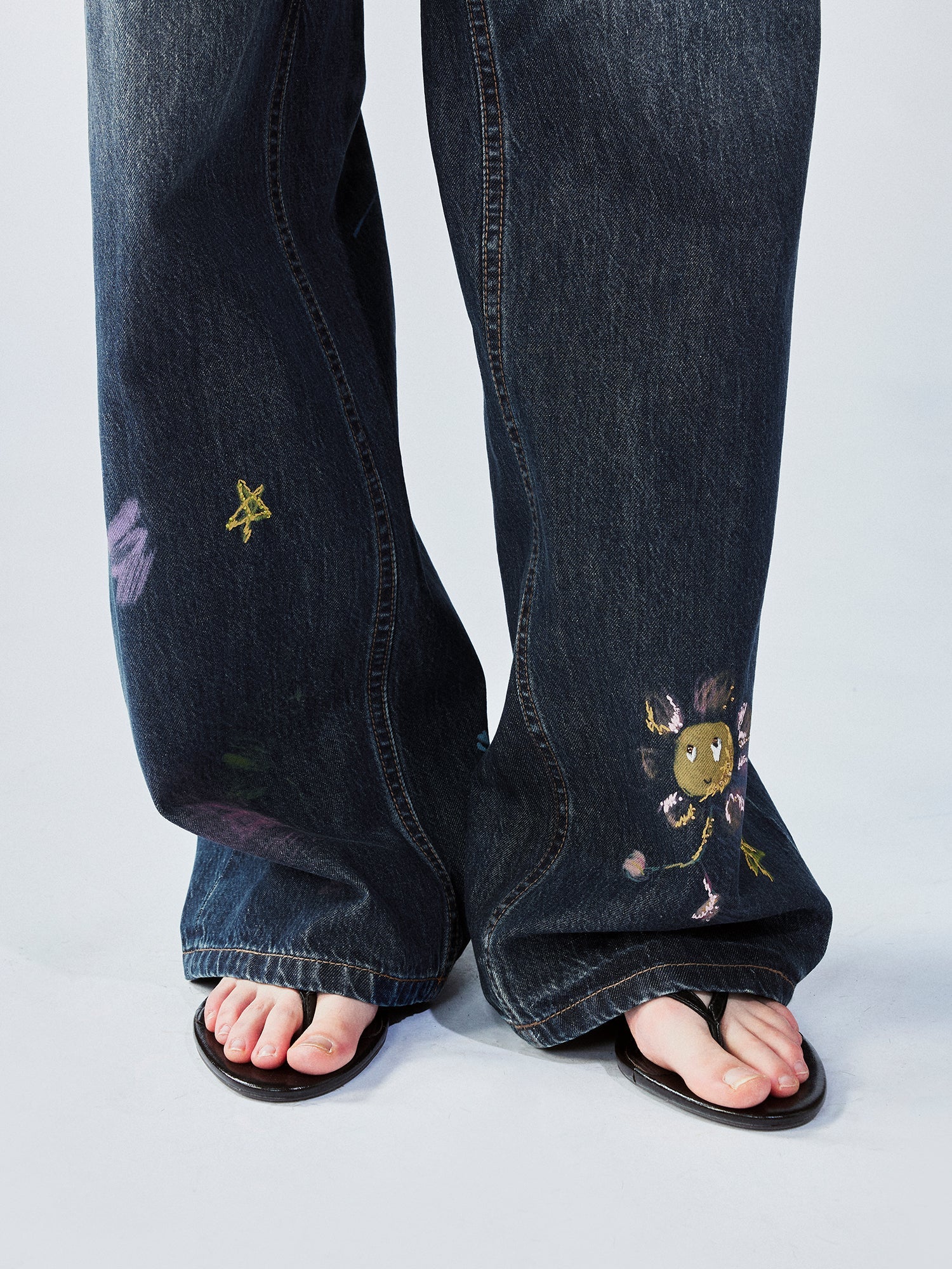 Hand-drawn dreamy jeans