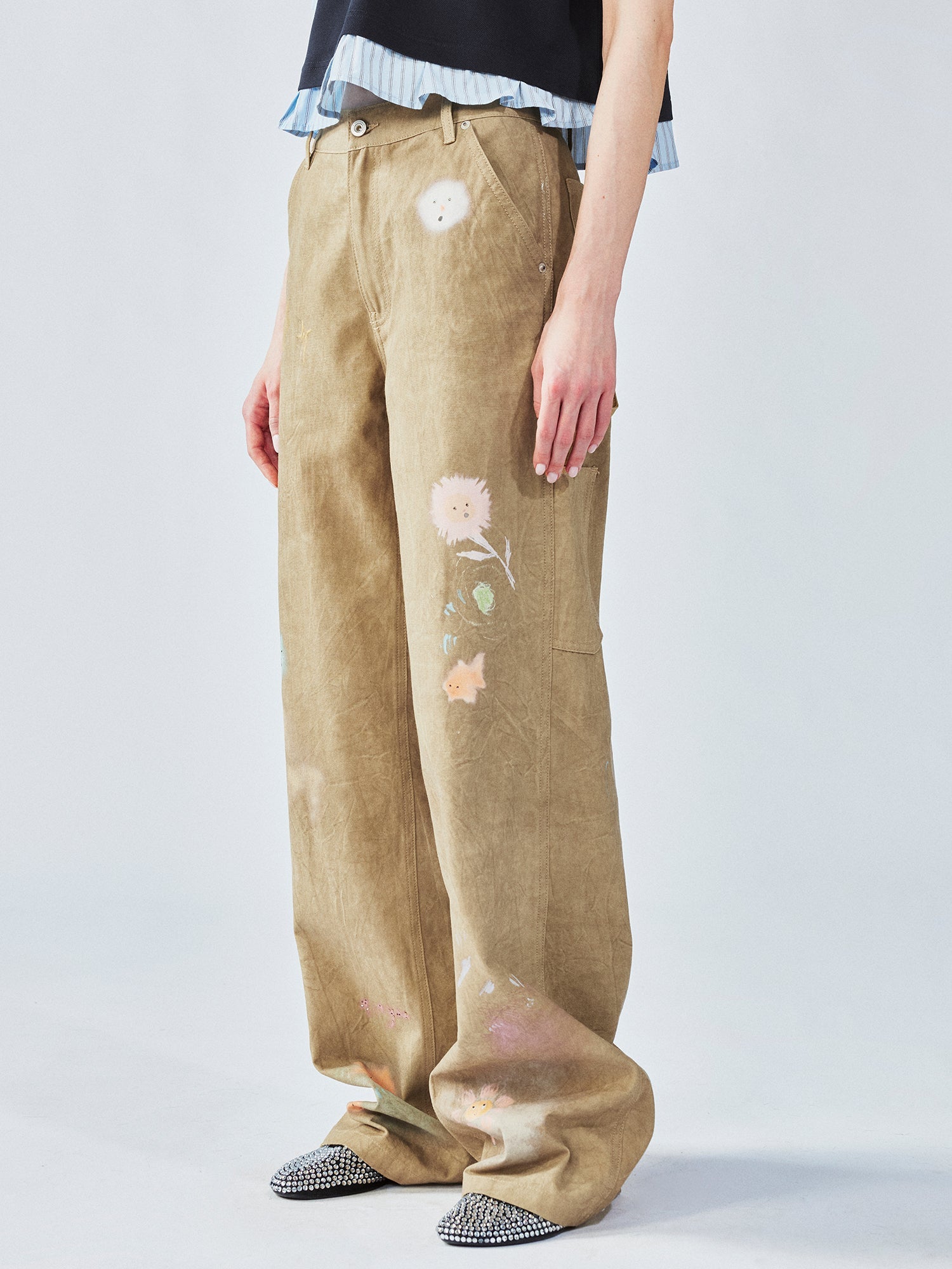 Hand-drawn dreamy jeans