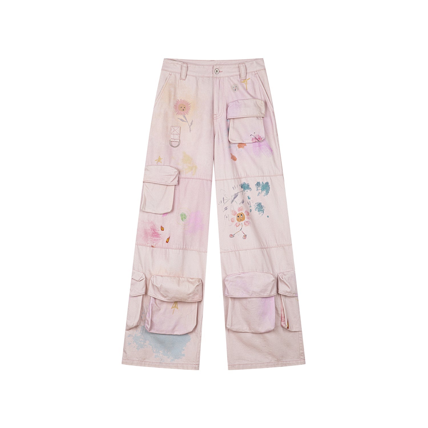 Hand-drawn dreamy cargo pants