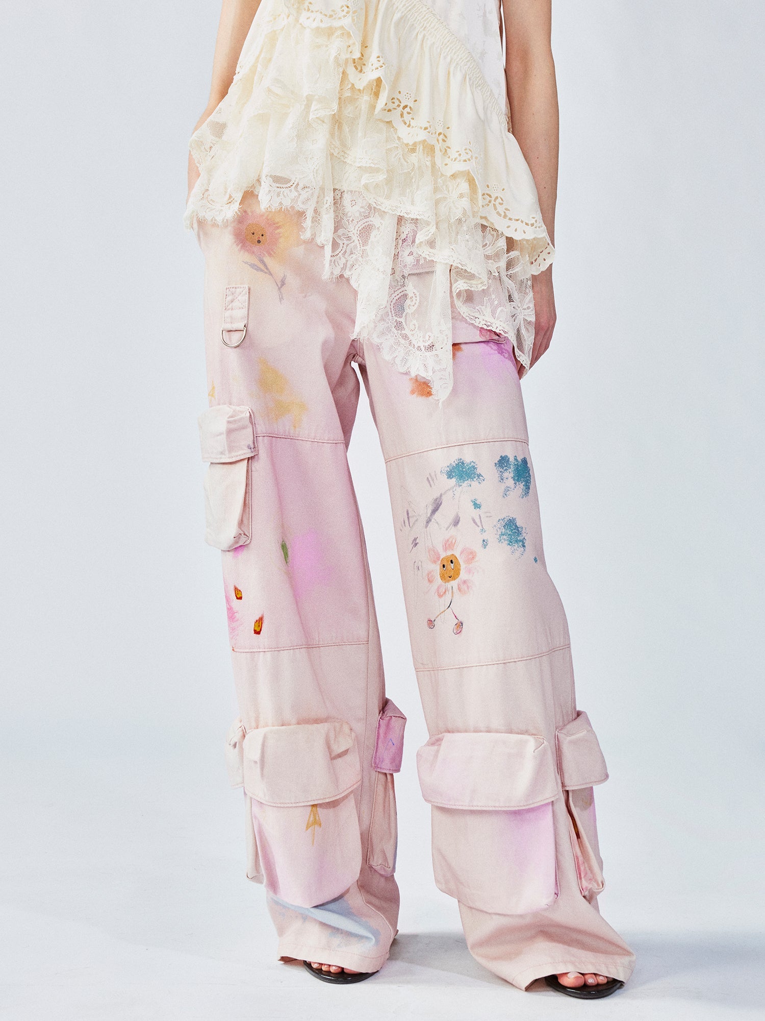 Hand-drawn dreamy cargo pants