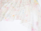 Dreamy graffiti lace tiered skirt