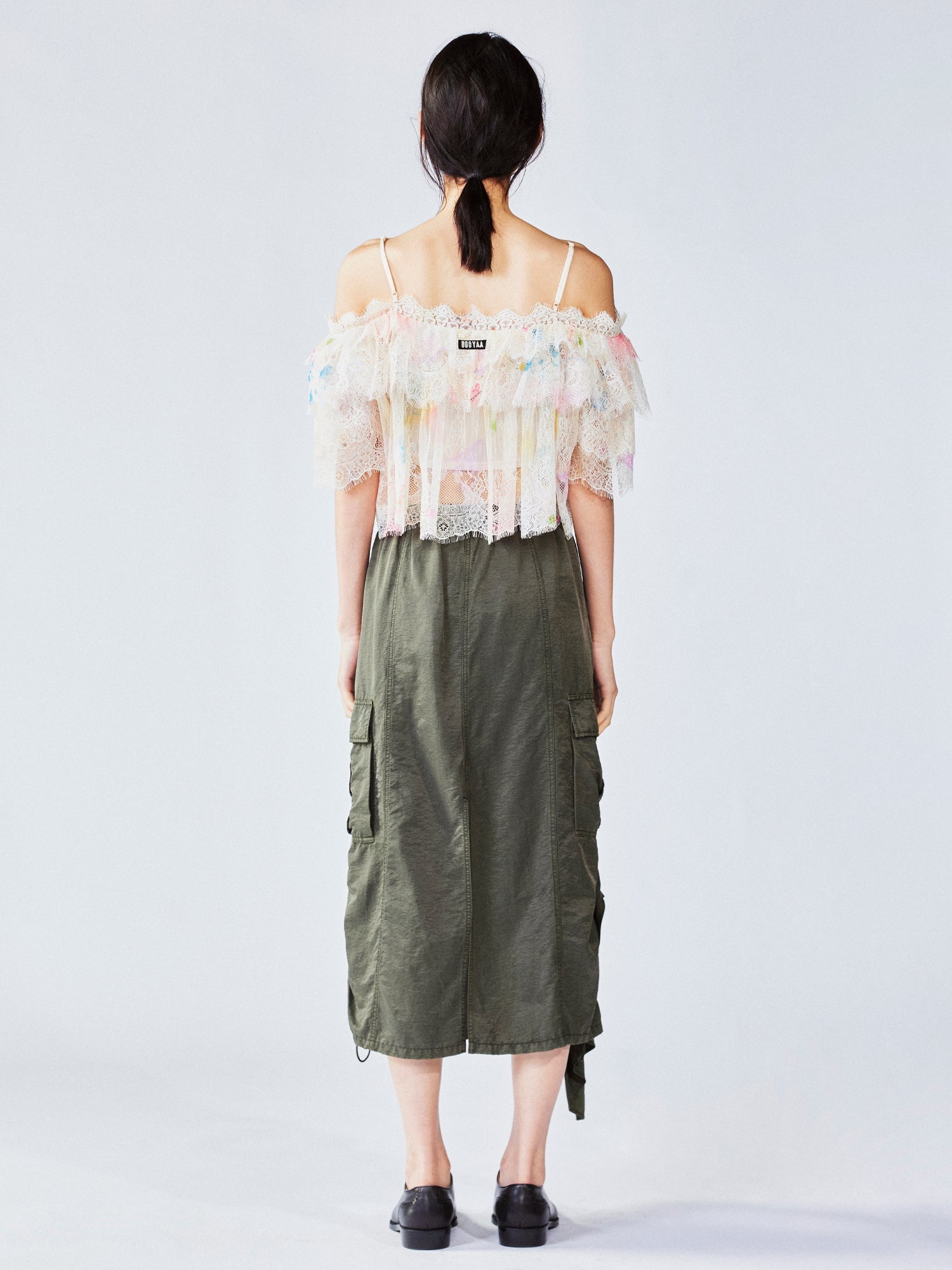 3D flower utility skirt