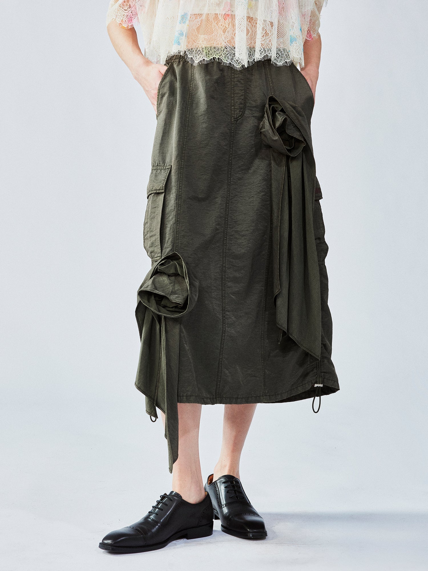 3D flower utility skirt