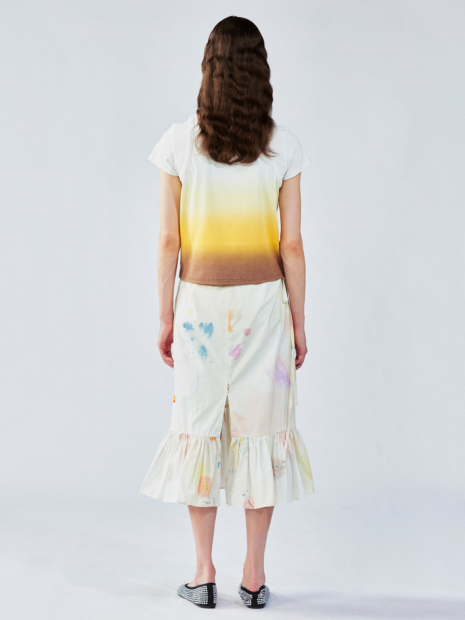 Hand-drawn dreamy fishtail skirt