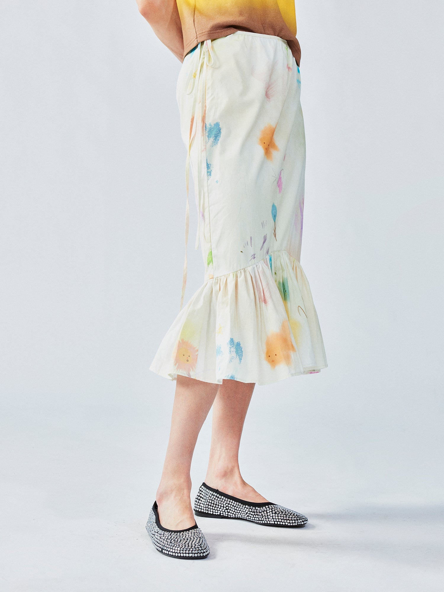 Hand-drawn dreamy fishtail skirt