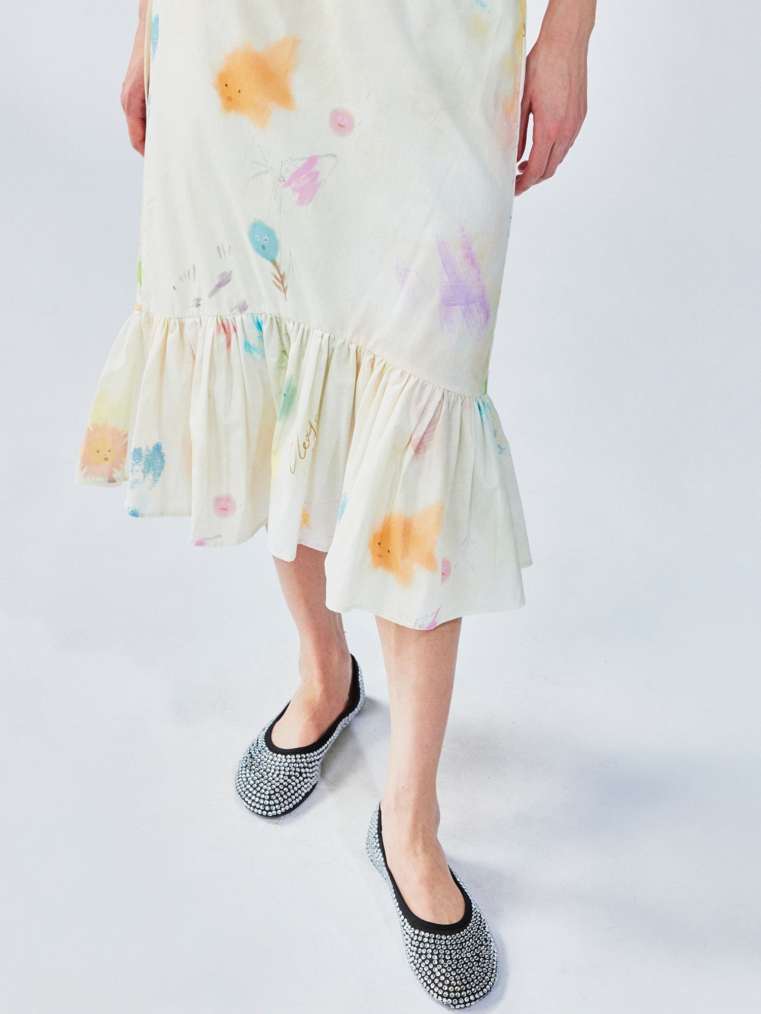 Hand-drawn dreamy fishtail skirt